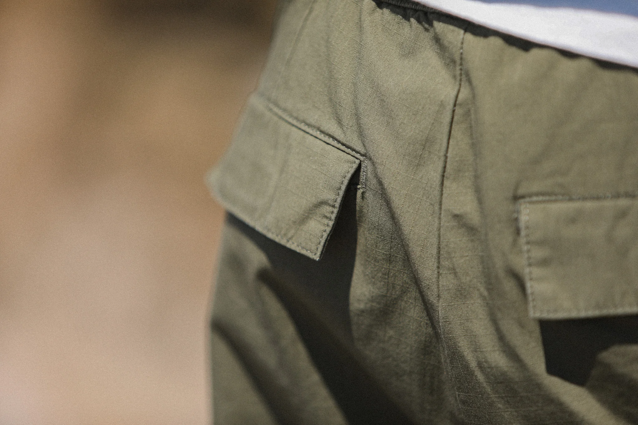 Balloon Pant Japanese Ripstop Khaki - Image 8