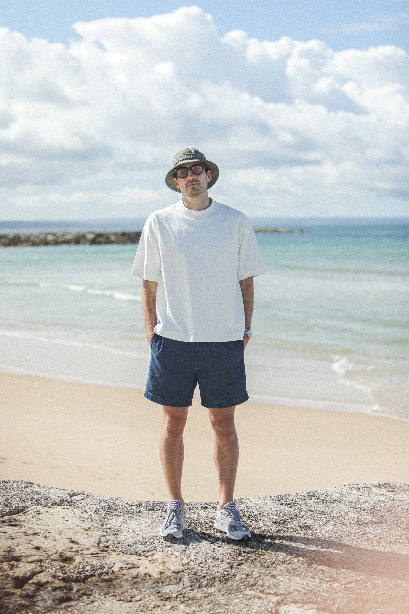 Beach Short Denim Japonais Stone Wash - Image 4