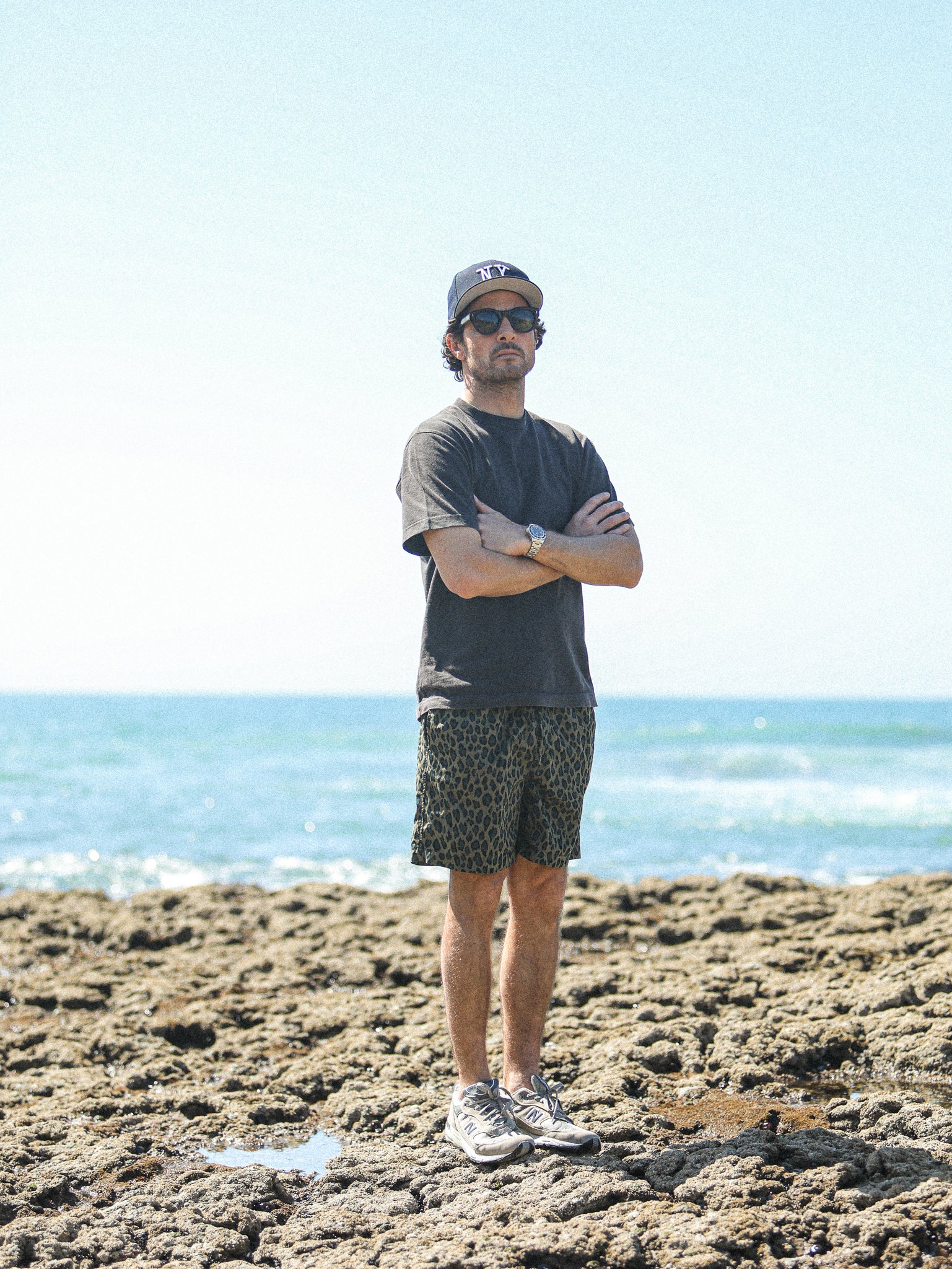 Beach Short - Leopard Japonais Khaki