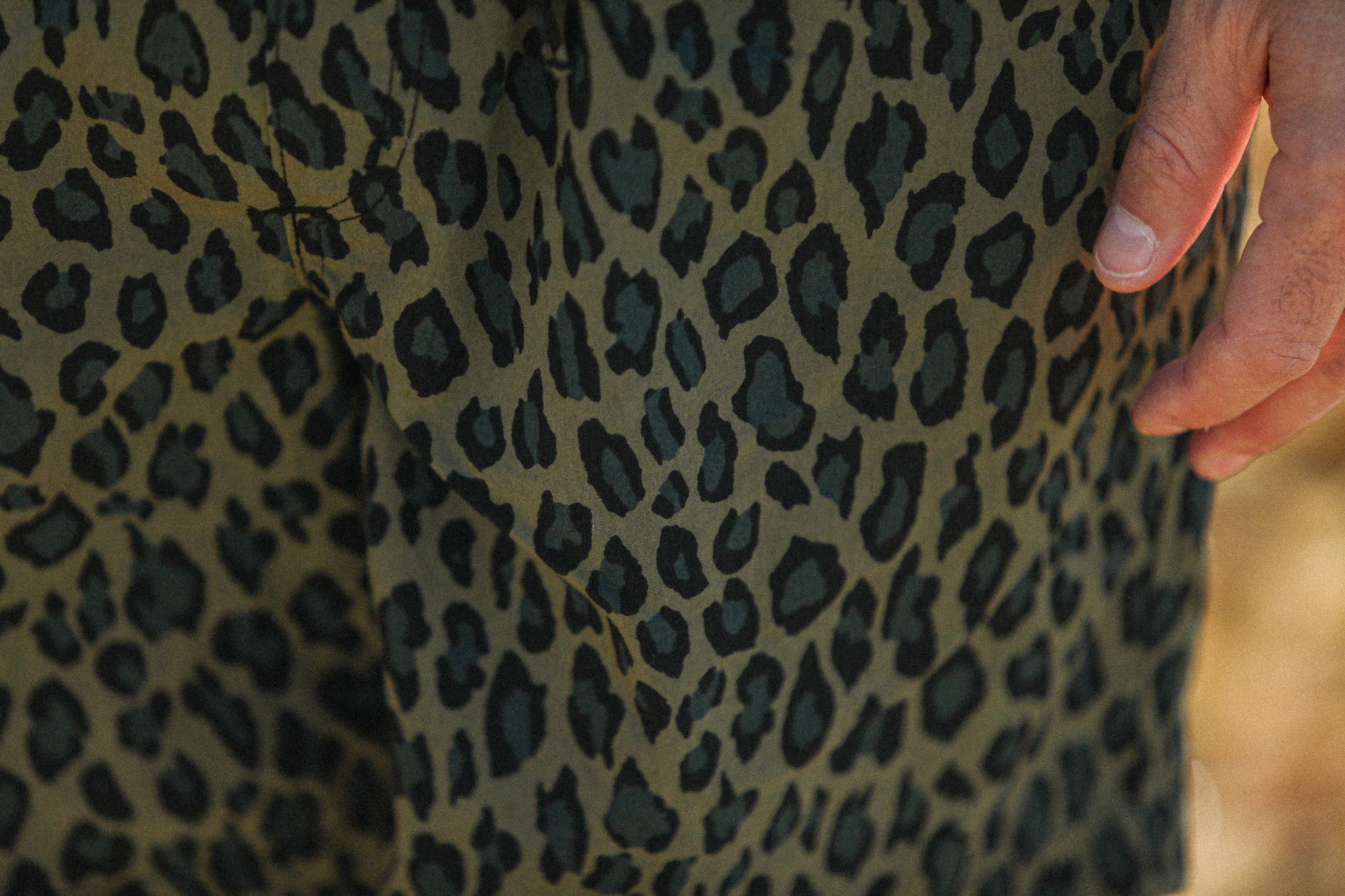 Beach Short - Leopard Japonais Khaki - Image 6