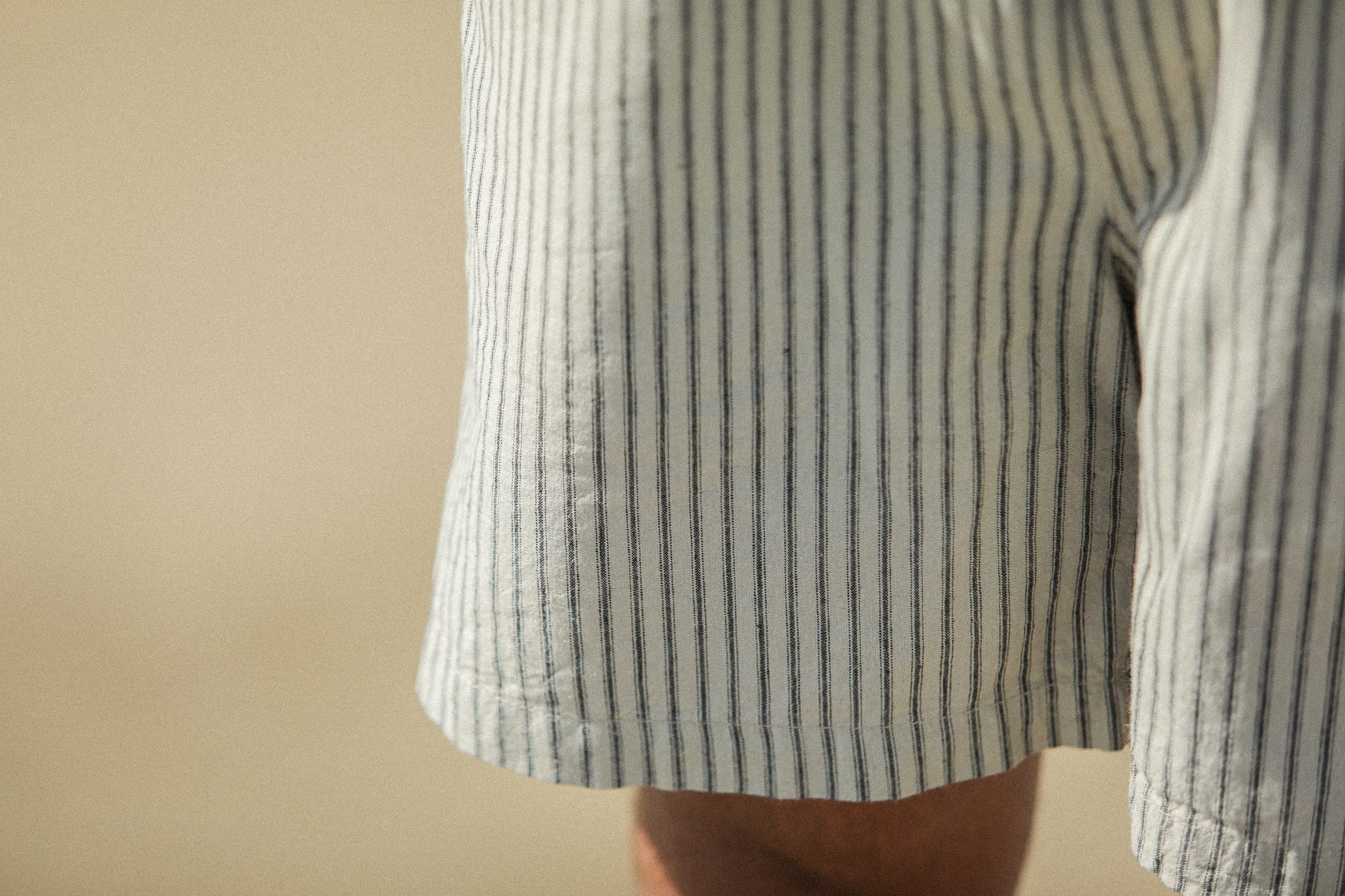 Beach Short - Rayures Beige - Image 6