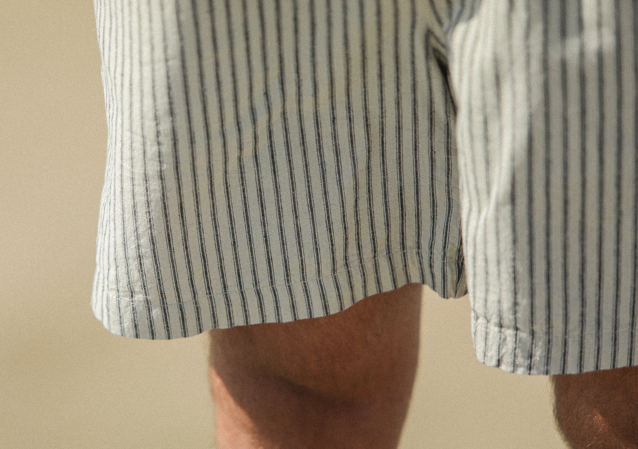 Beach Short - Rayures Beige - Image 7