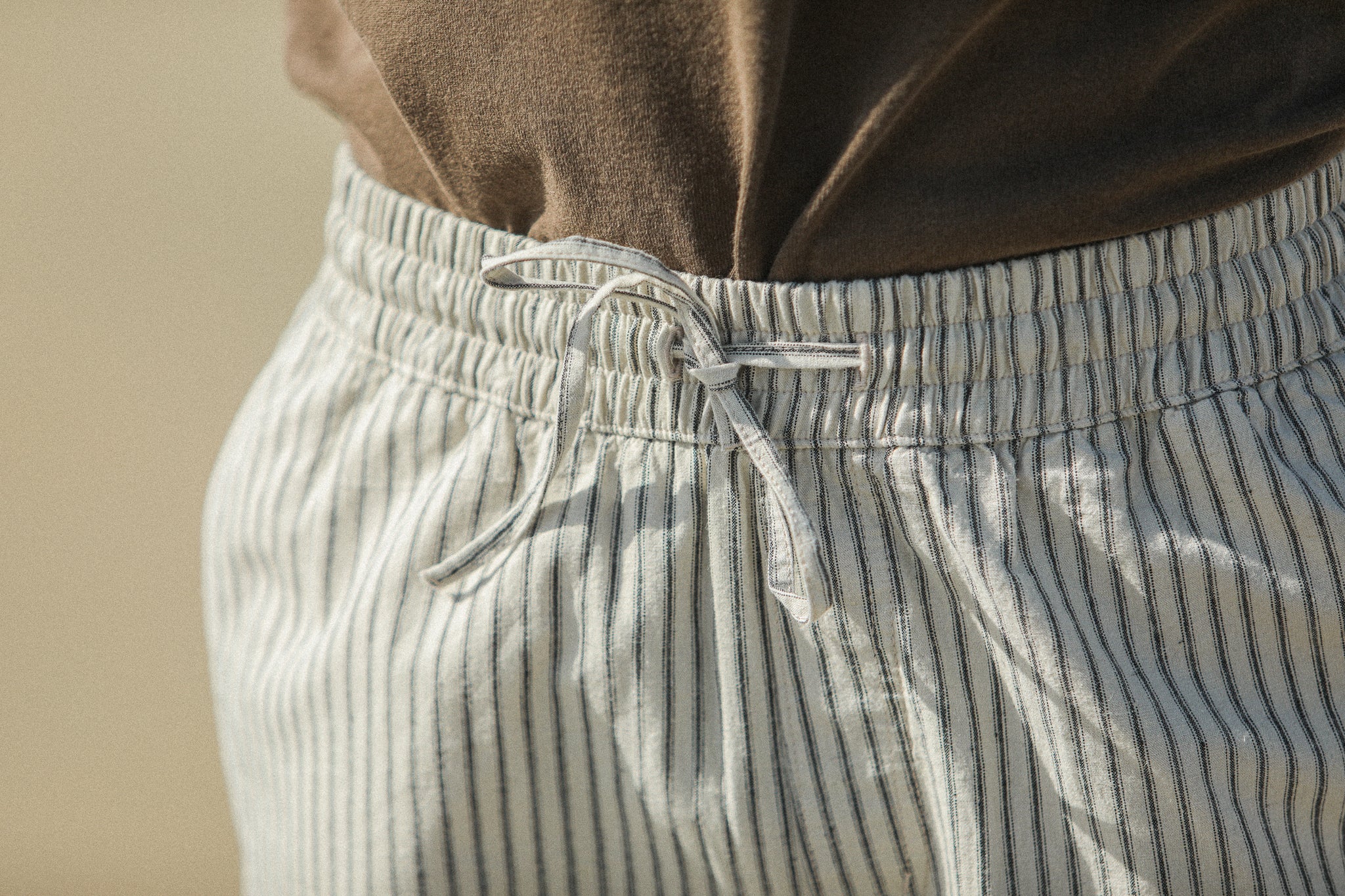 Beach Short - Rayures Beige - Image 8