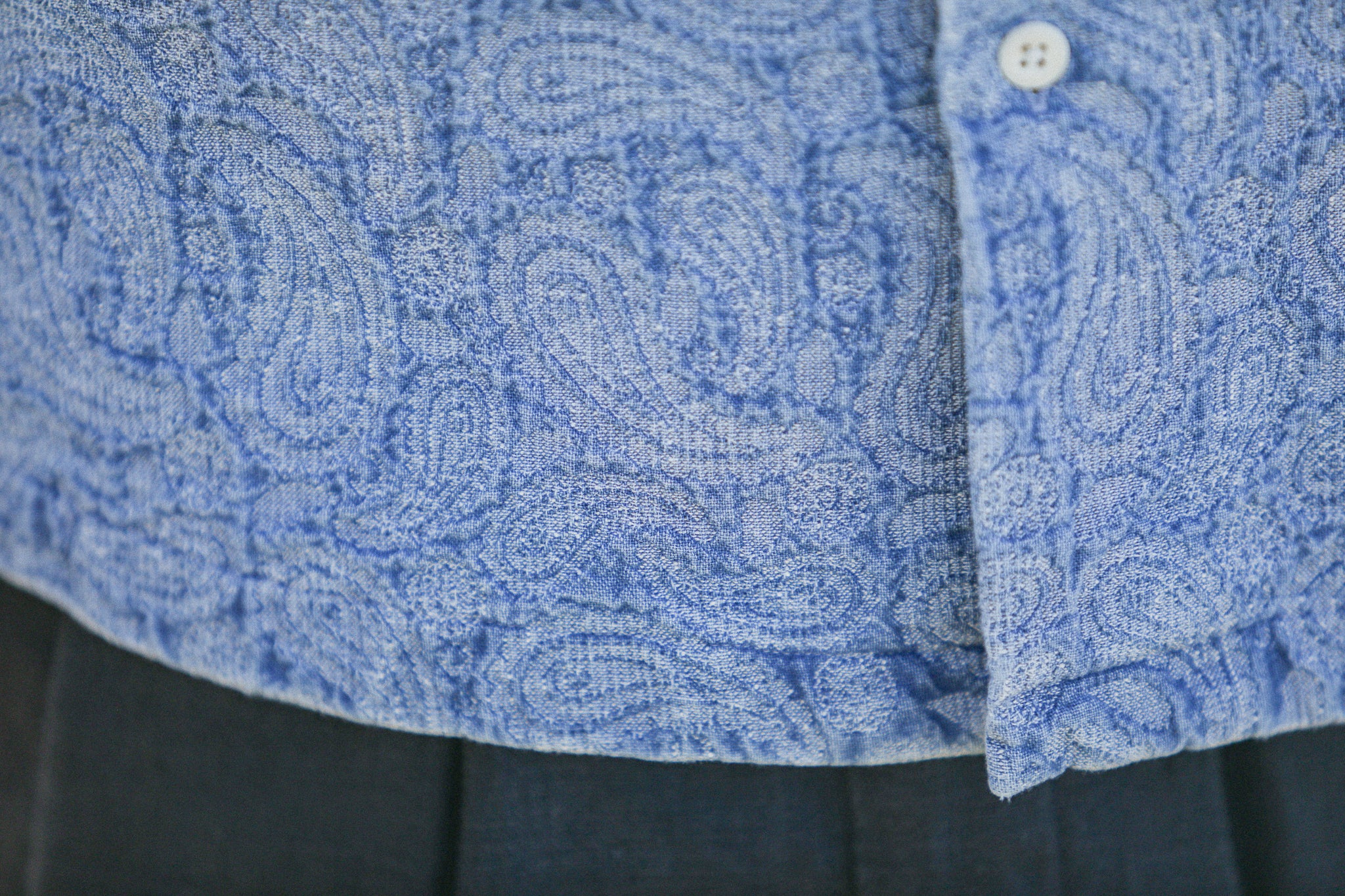 Camp Collar Denim Paisley Bleach - Modern Fit - Image 6