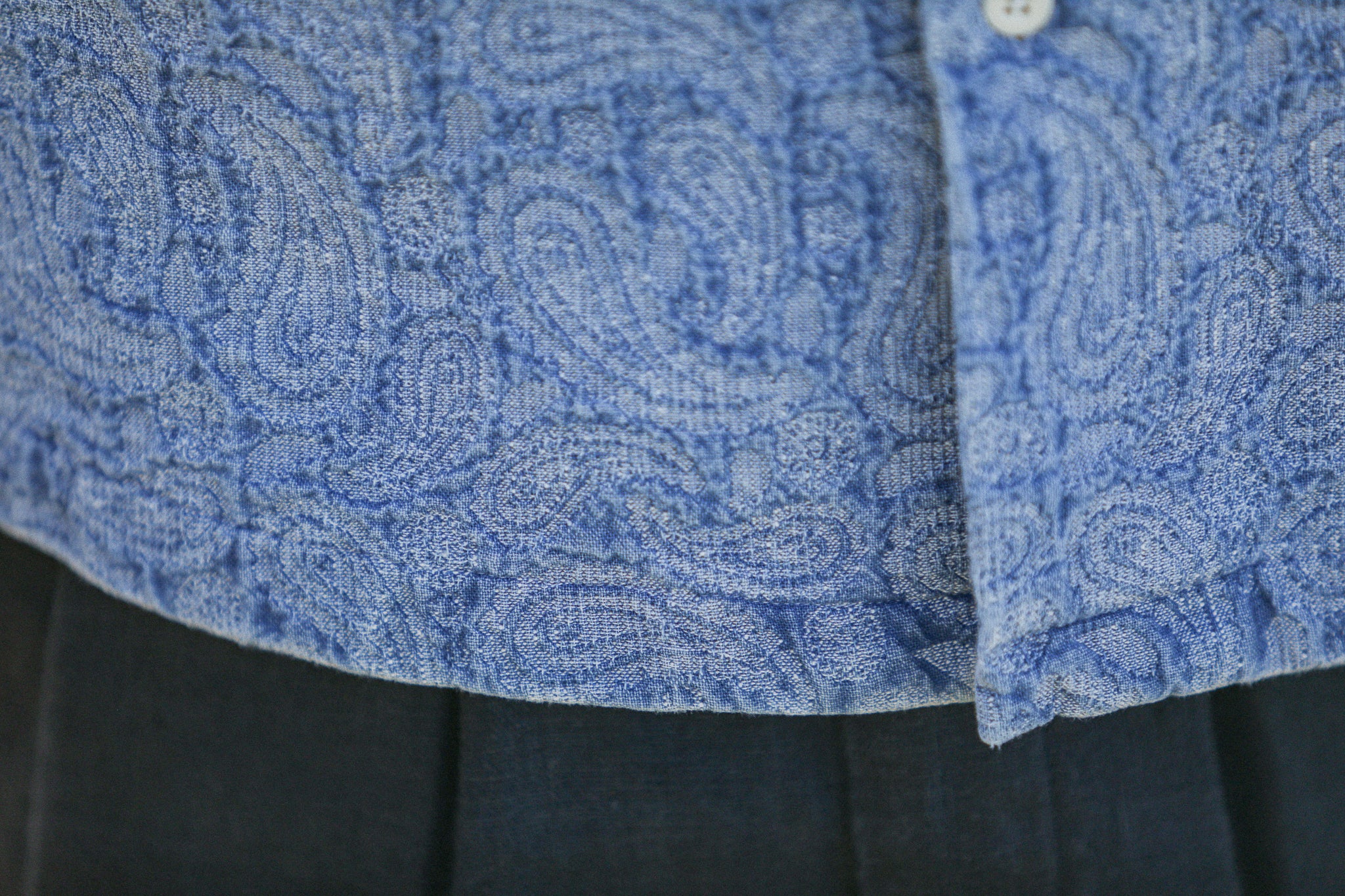 Camp Collar Denim Paisley Bleach - Modern Fit - Image 7