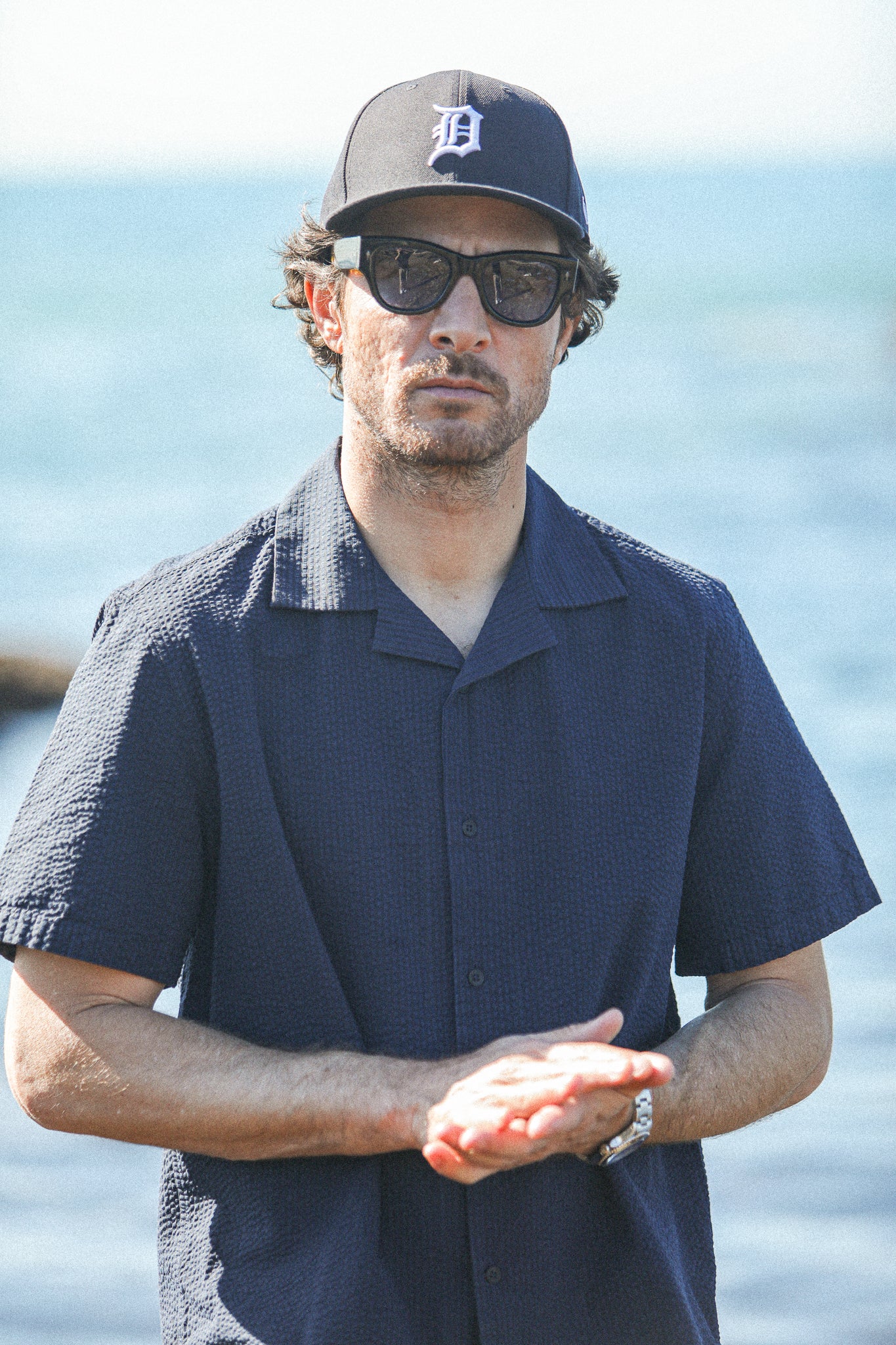 Chemise Homme Seersucker Navy - Modern Fit - Image 6