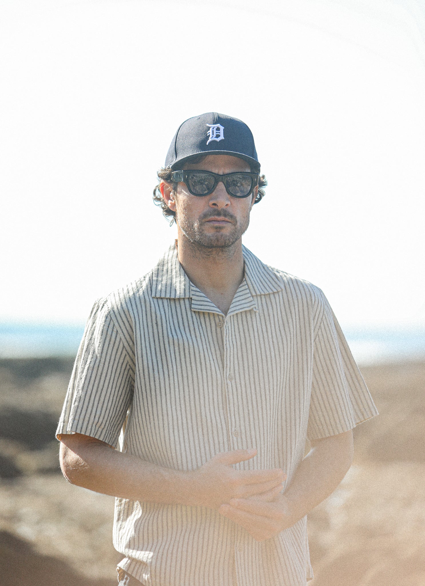 Camp Collar Stripes Beige - Modern Fit - Image 9
