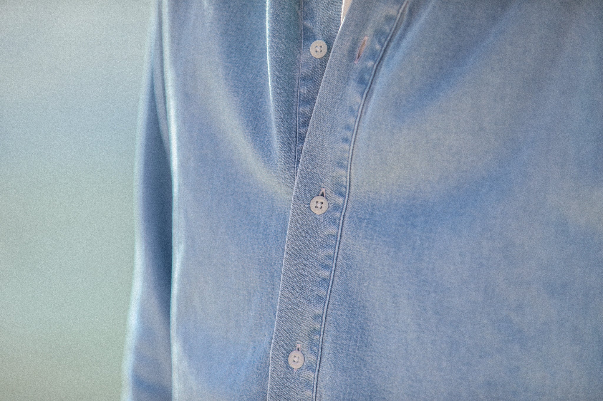 Cardigan Shirt Japanese Denim Bleach - Image 6
