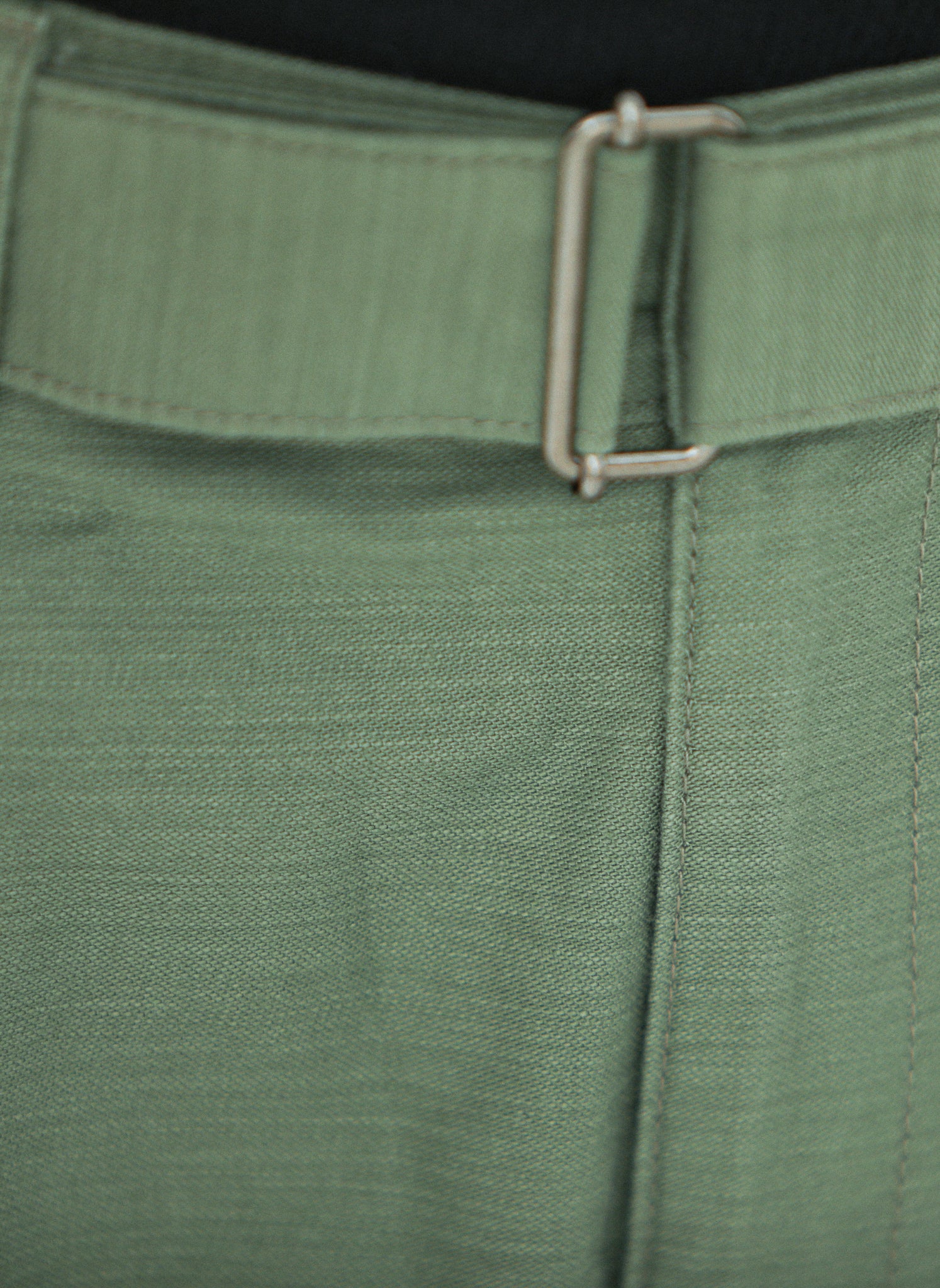 Cargo Sateen Japonais Pince Simple Khaki - Comfort Fit - Image 2