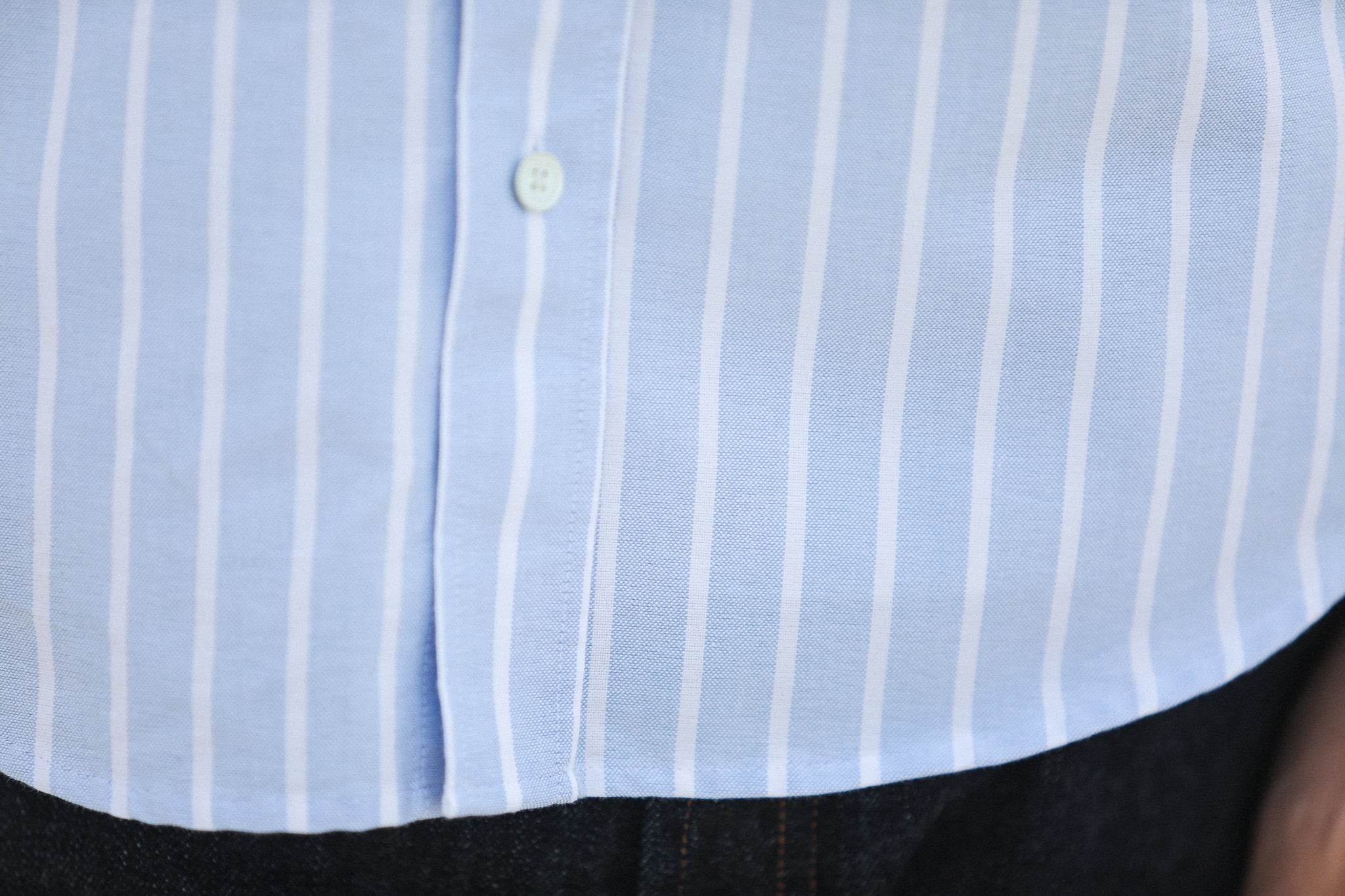 Chemise Homme Ample Oxford Rayée Bleu - Modern Fit - Image 6