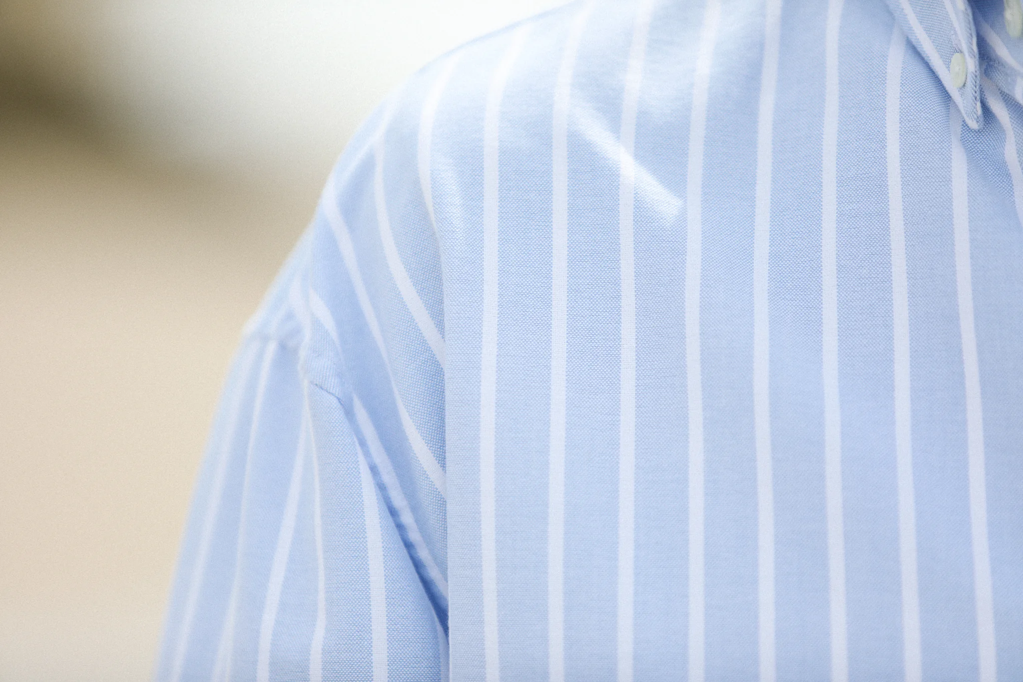 Chemise Homme Ample Oxford Rayée Bleu - Modern Fit - Image 7