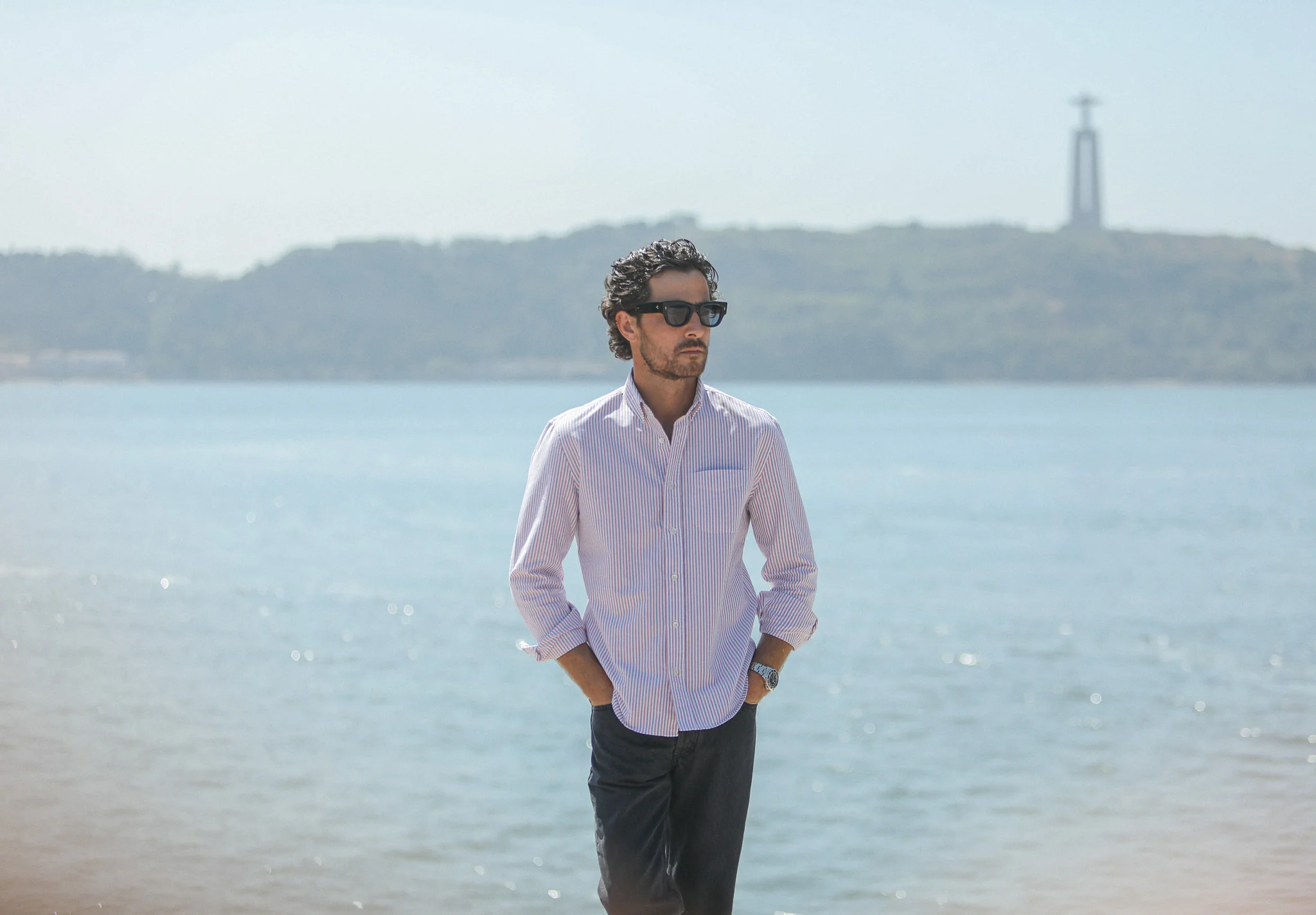 Chemise Oxford Rayures Blue & Red - Retro Fit - Image 4