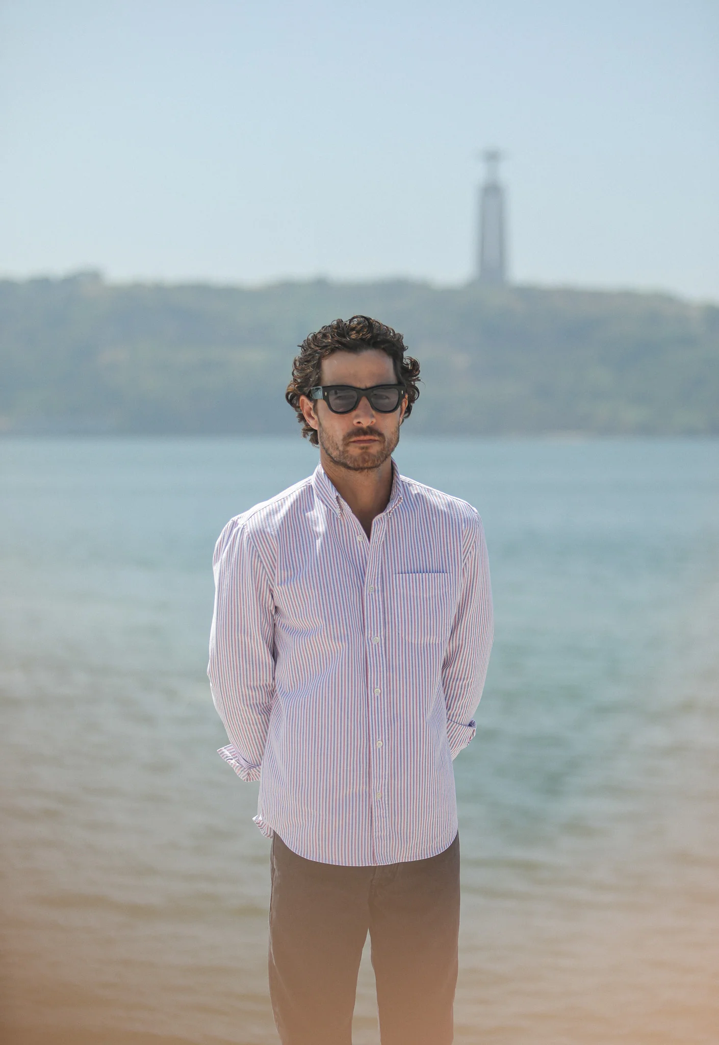 Chemise Oxford Rayures Blue & Red - Retro Fit - Image 5