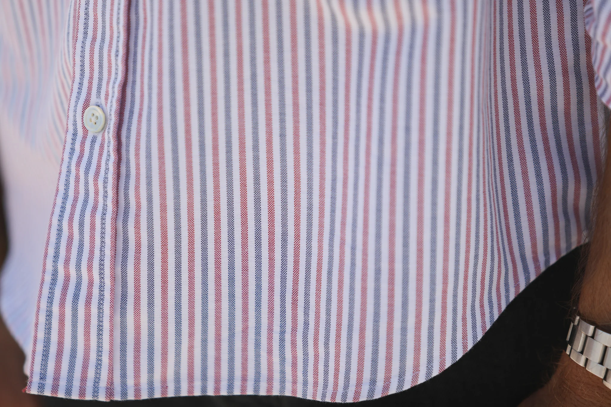 Chemise Oxford Rayures Blue & Red - Retro Fit - Image 8
