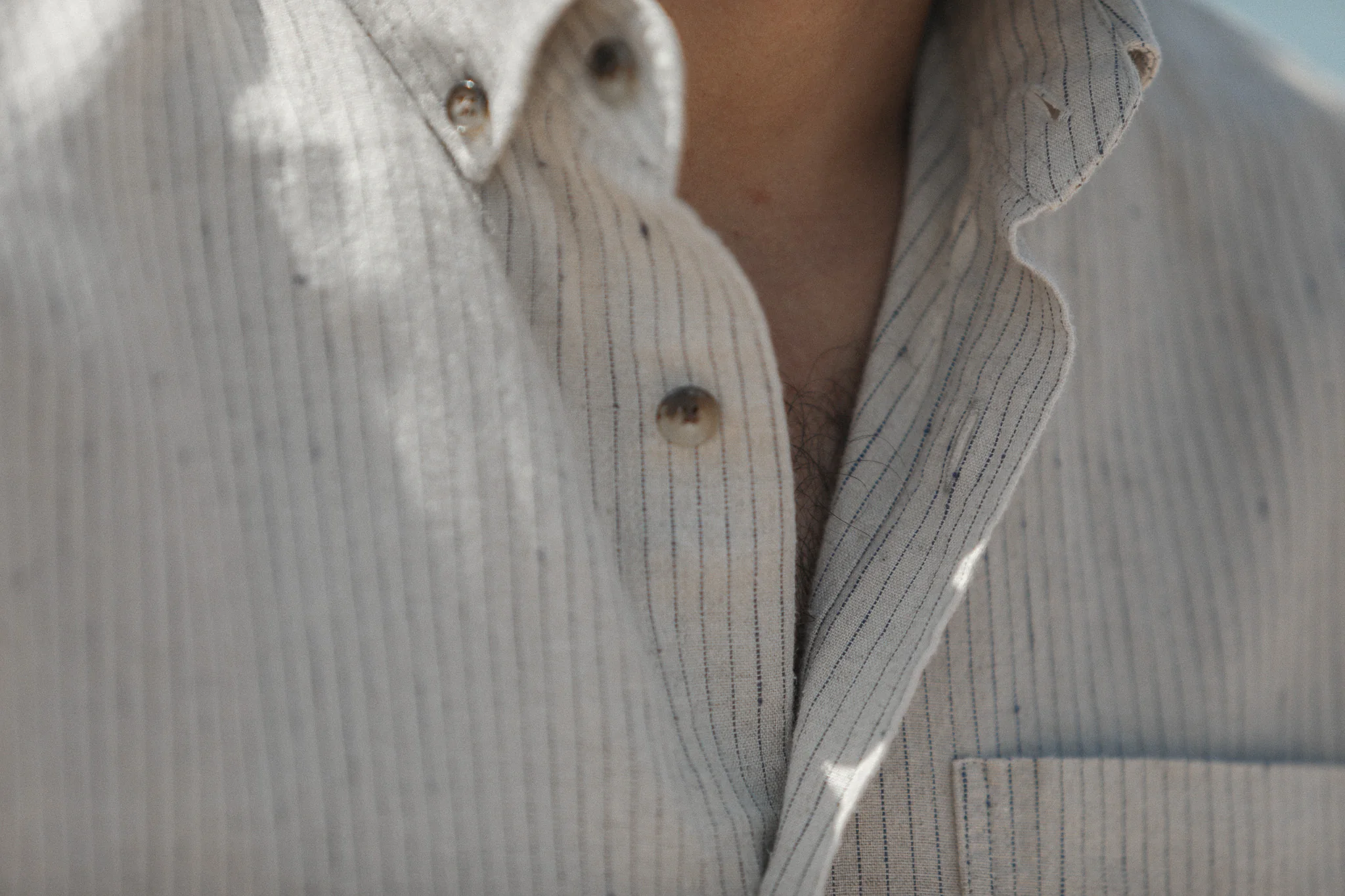 Chemise Japan Stripes Beige - Retro Fit - Image 5
