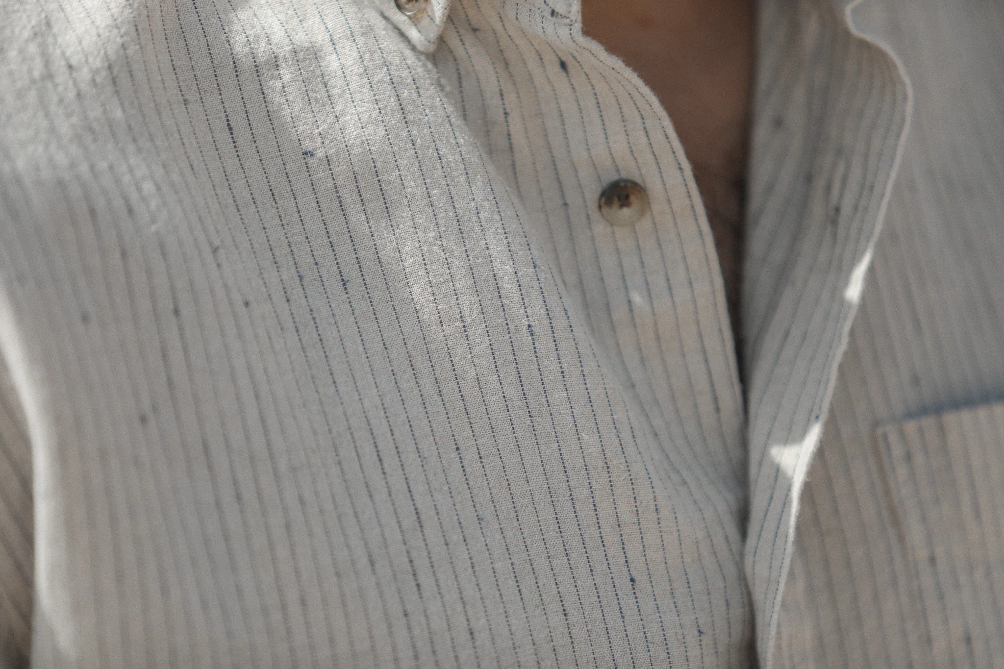 Chemise Japan Stripes Beige - Retro Fit - Image 8