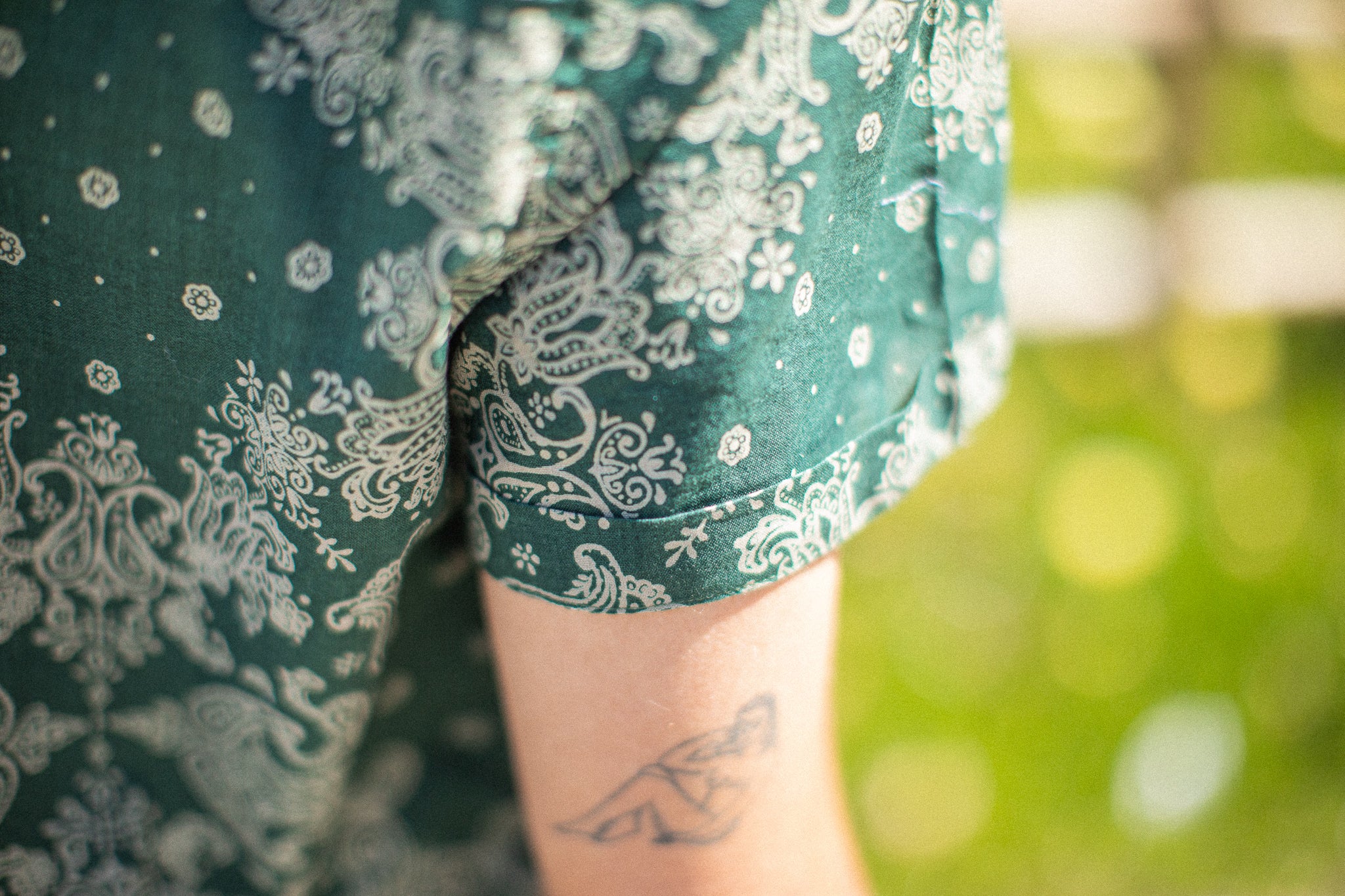 Chemise Camp Collar Bandana Vert - Image 5