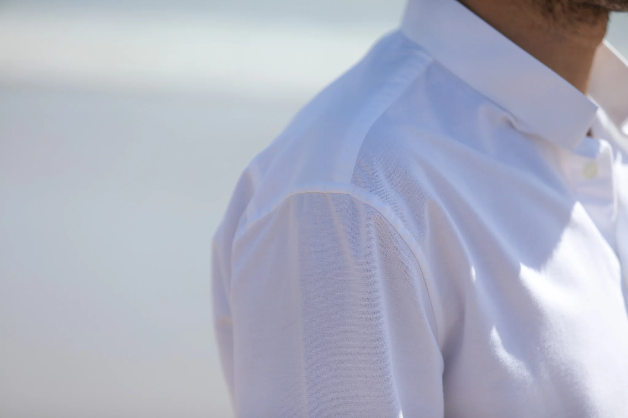 Chemise Oxford Blanc - Col Tailleur - Image 7