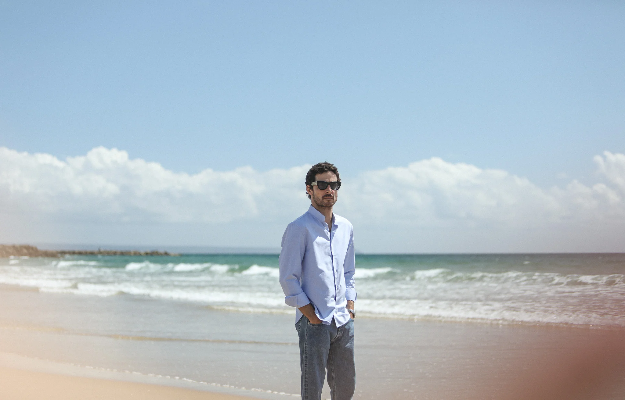 Chemise Oxford Bleu - Col Tailleur - Image 11