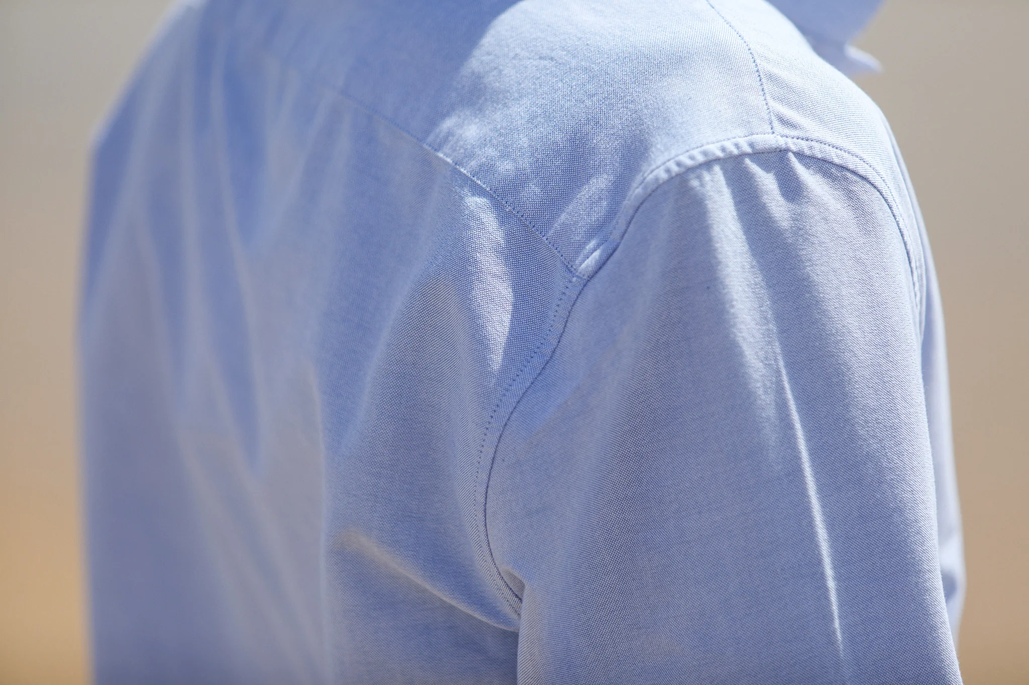 Chemise Oxford Bleu - Col Tailleur - Image 6