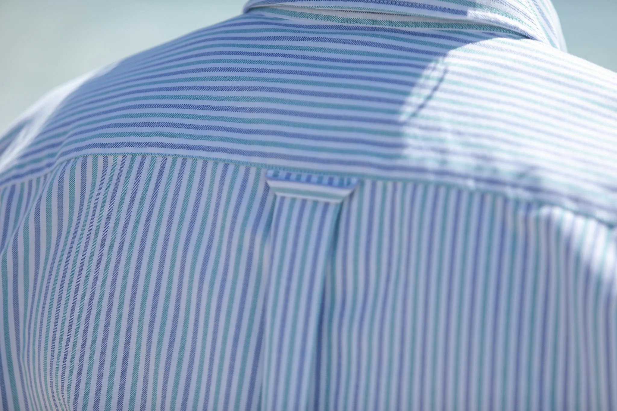 Chemise Oxford Stripes Green-Blue - Modern Fit - Image 6