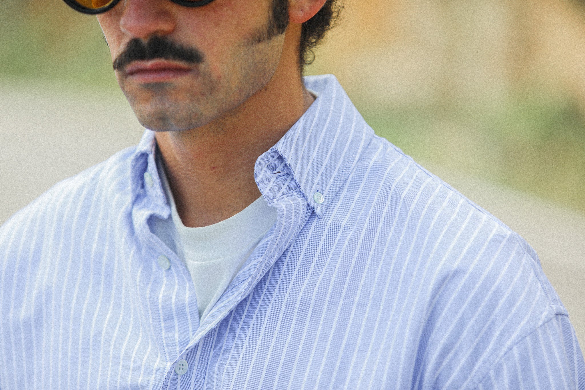 Chemise Oxford Rayures Larges Bleue - Modern Fit - Image 5