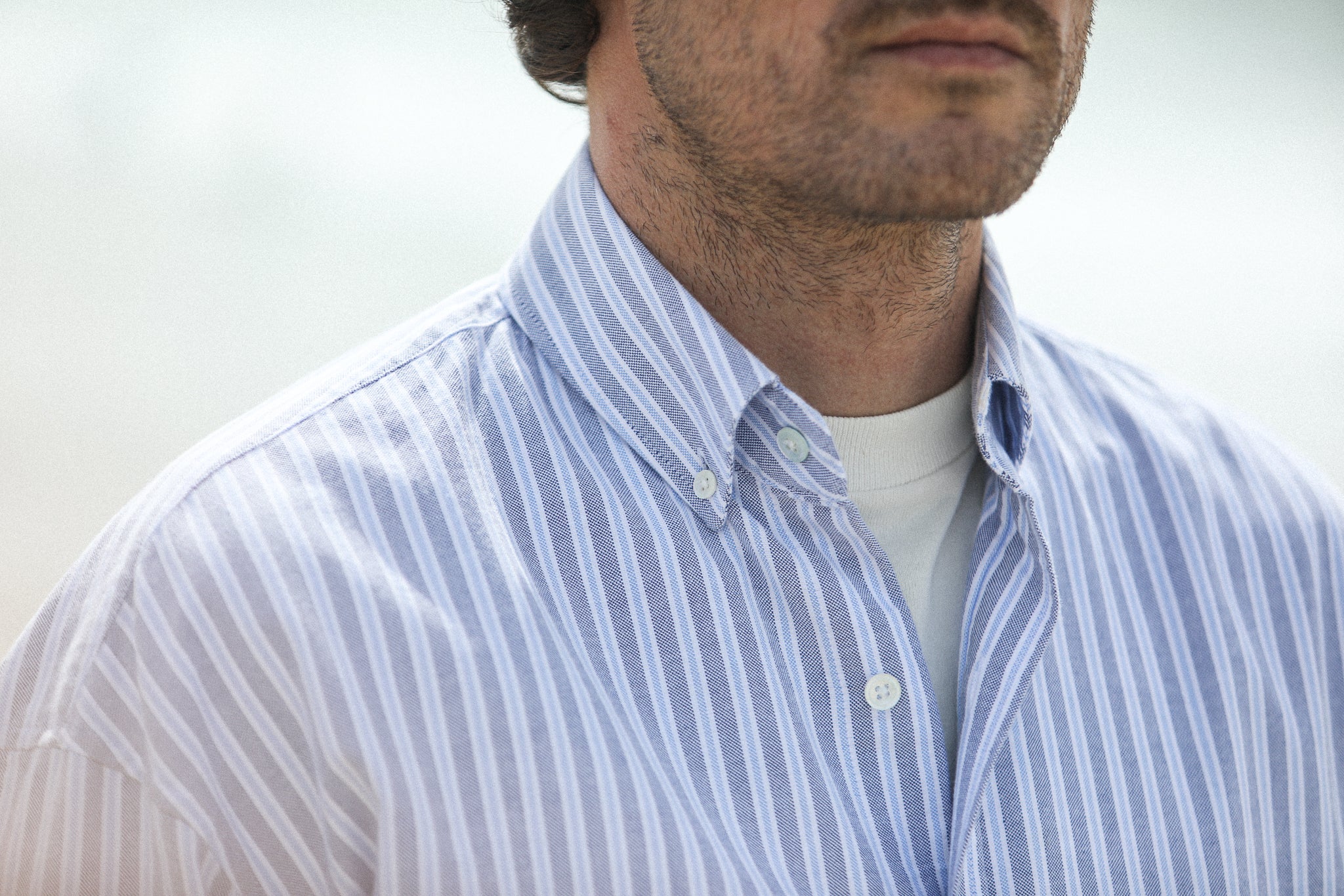 Chemise Oxford Rayures Bleue - Modern Fit - Image 5