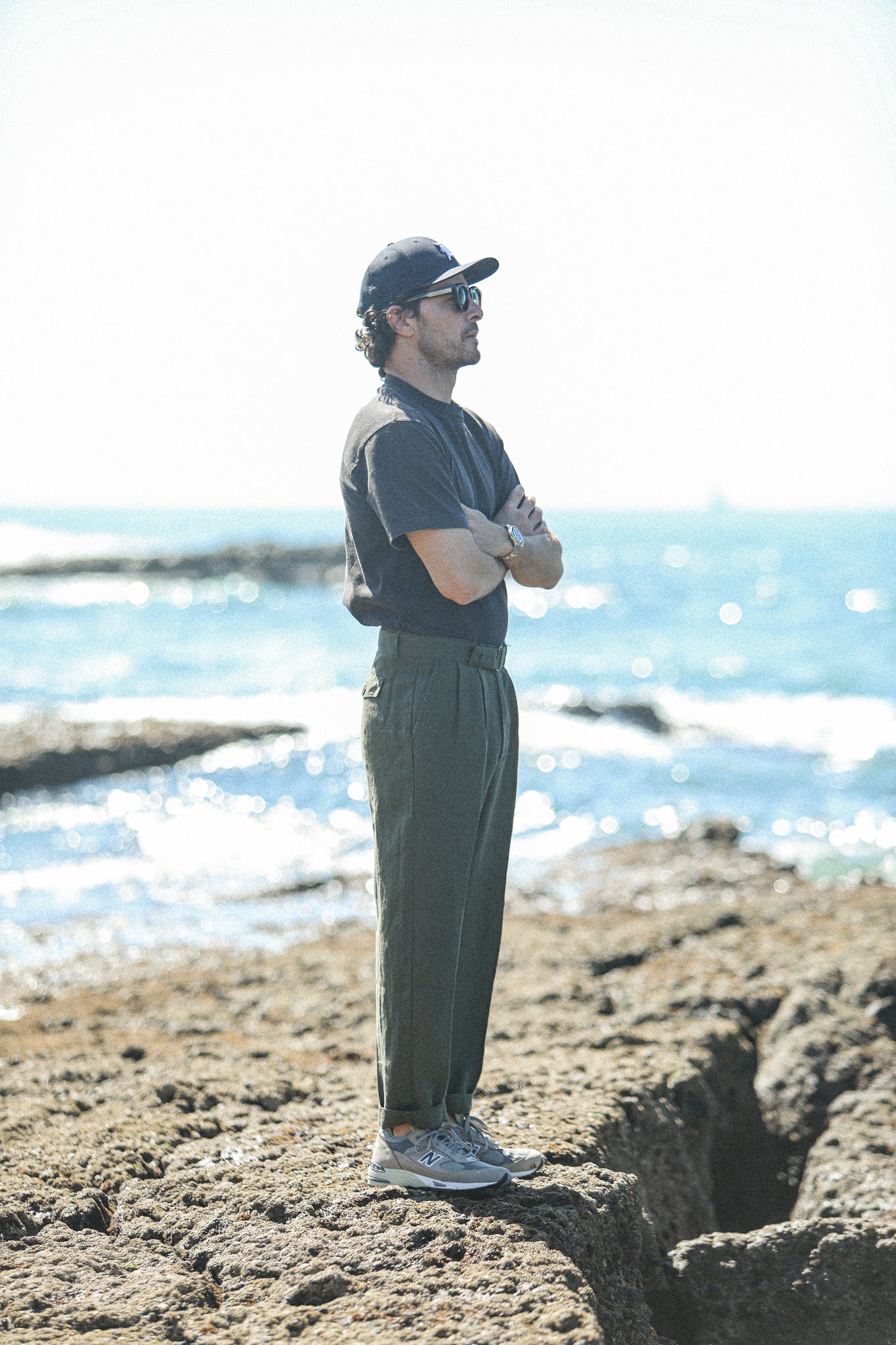 Chino Militaire Double Pince Lin Khaki - Comfort Fit - Image 9
