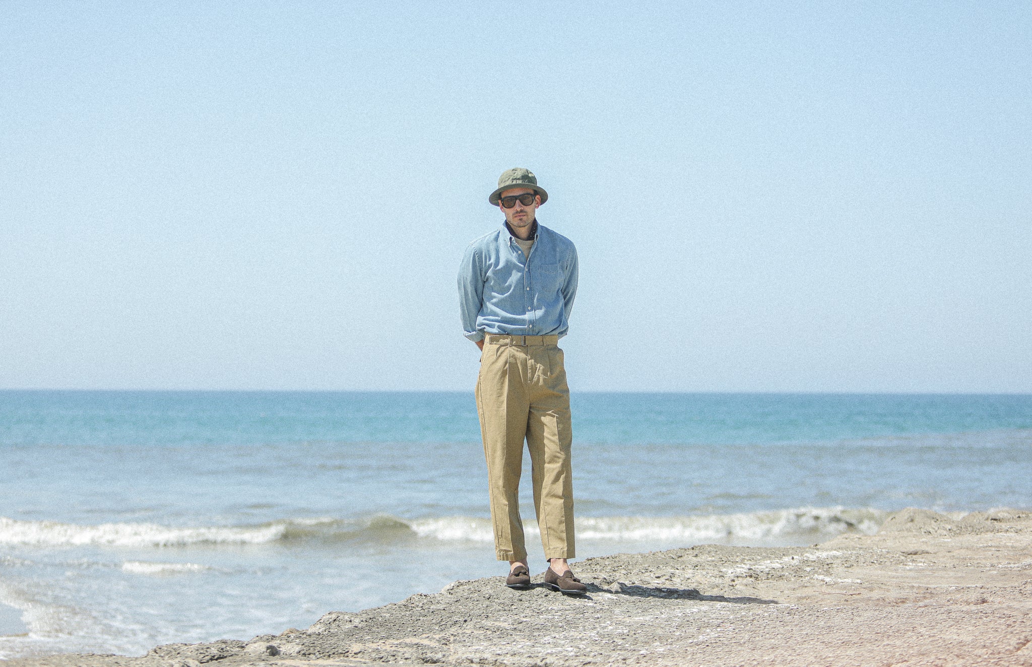 Chino Militaire Pince - Ripstop Japonais Beige - Image 11