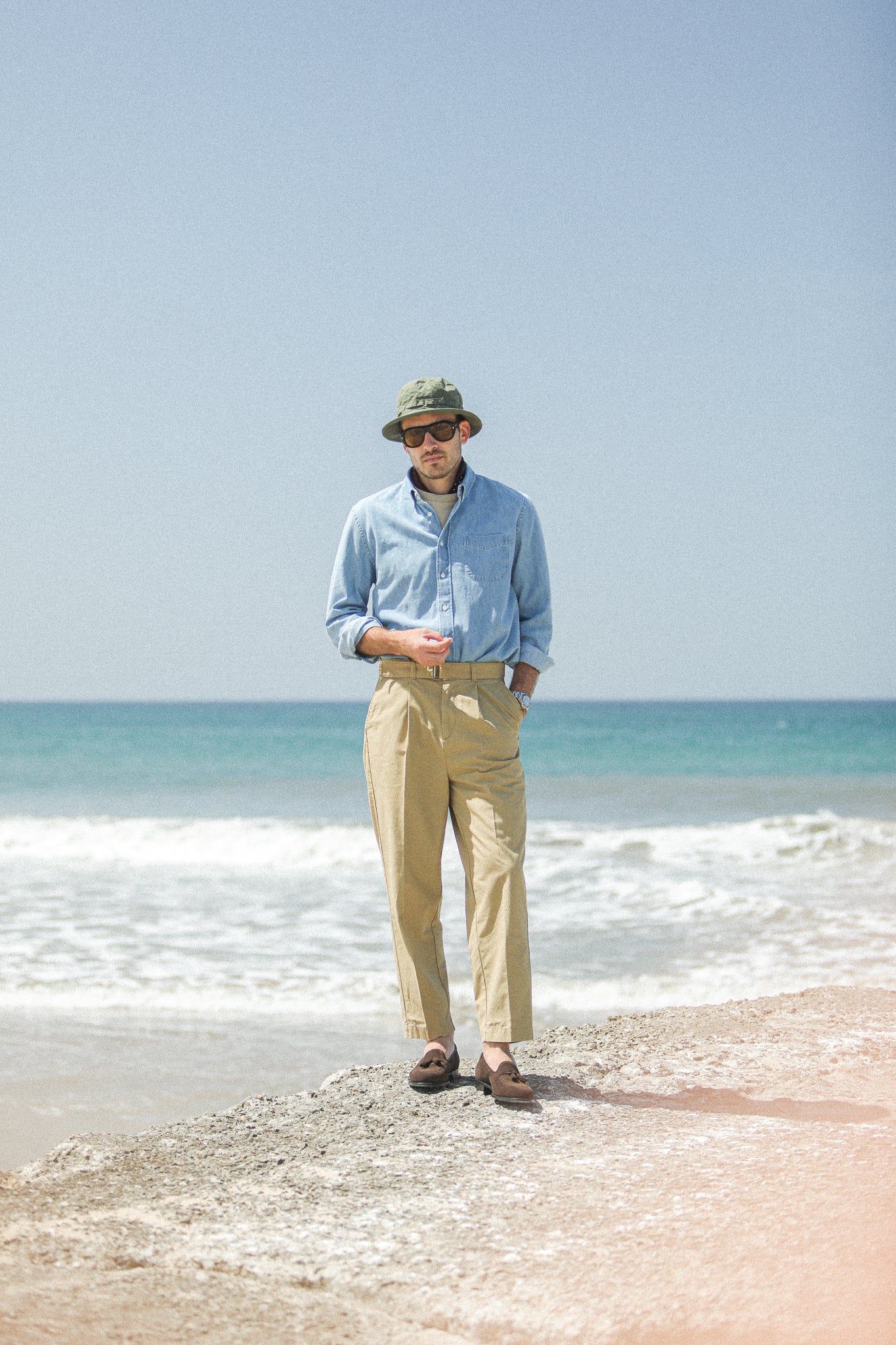 Chino Militaire Pince - Ripstop Japonais Beige - Image 4