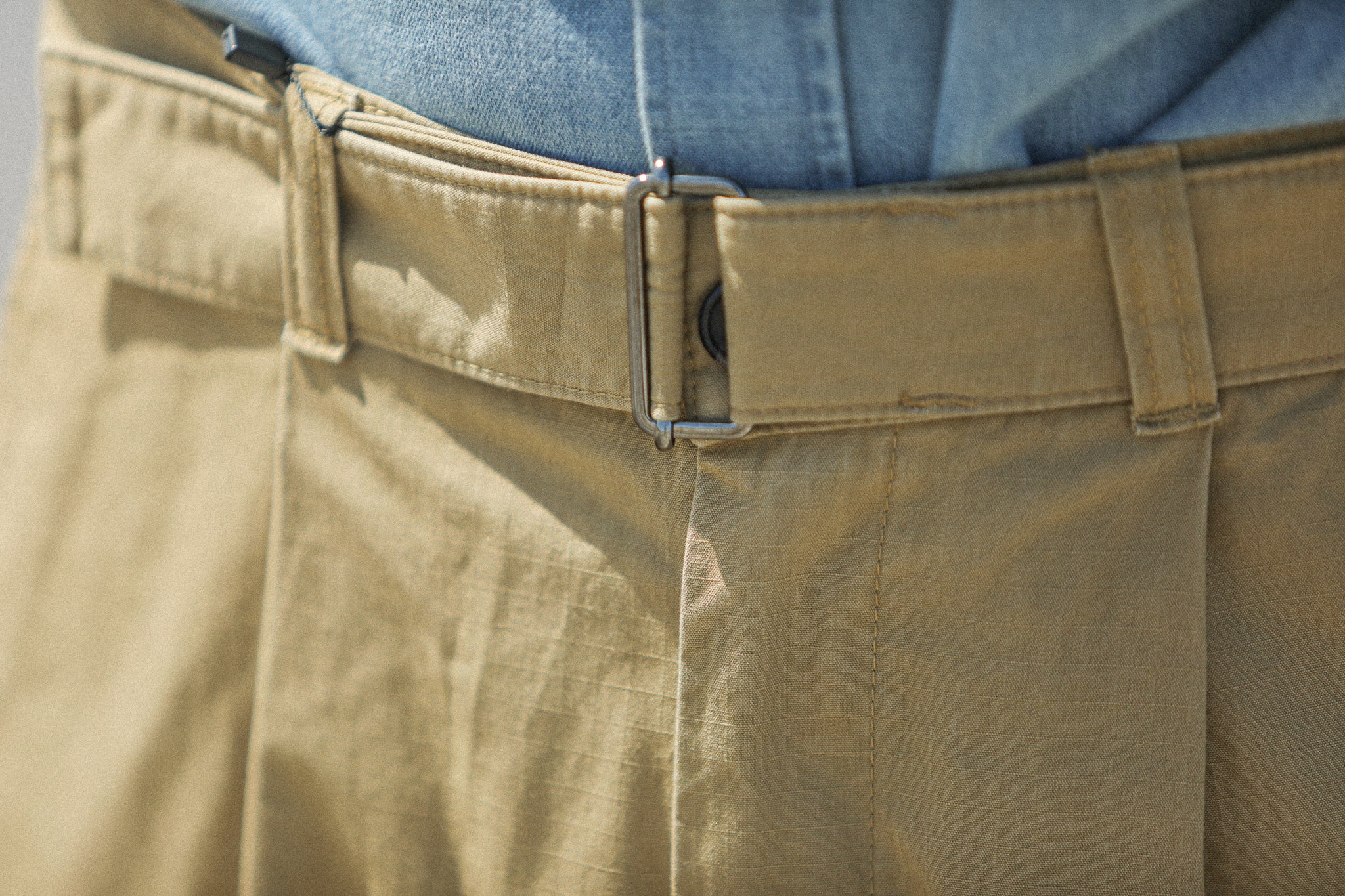 Chino Militaire Pince - Ripstop Japonais Beige - Image 6