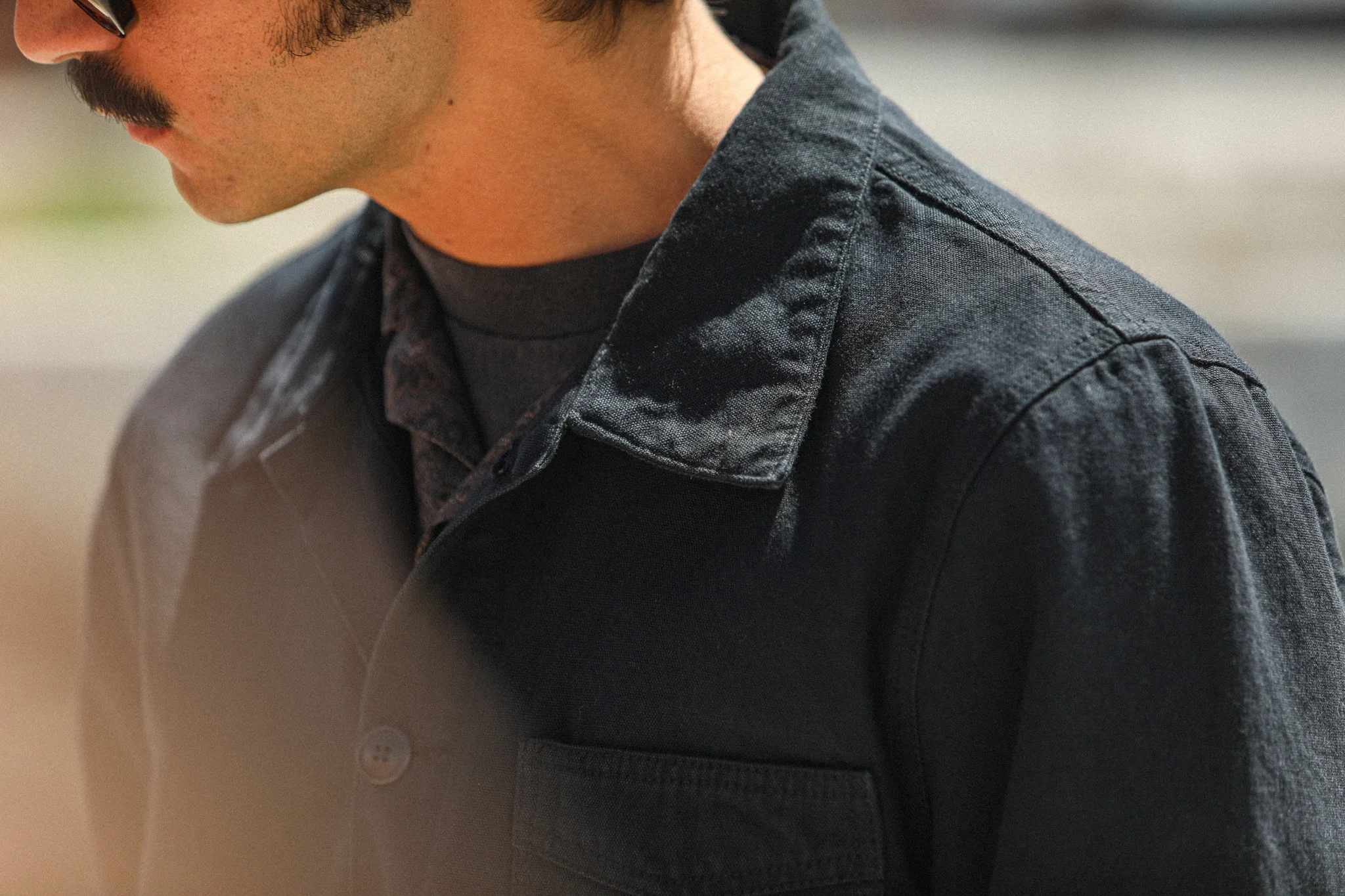 Veste Worker Canvas Japonais Black - New Fit - Image 5