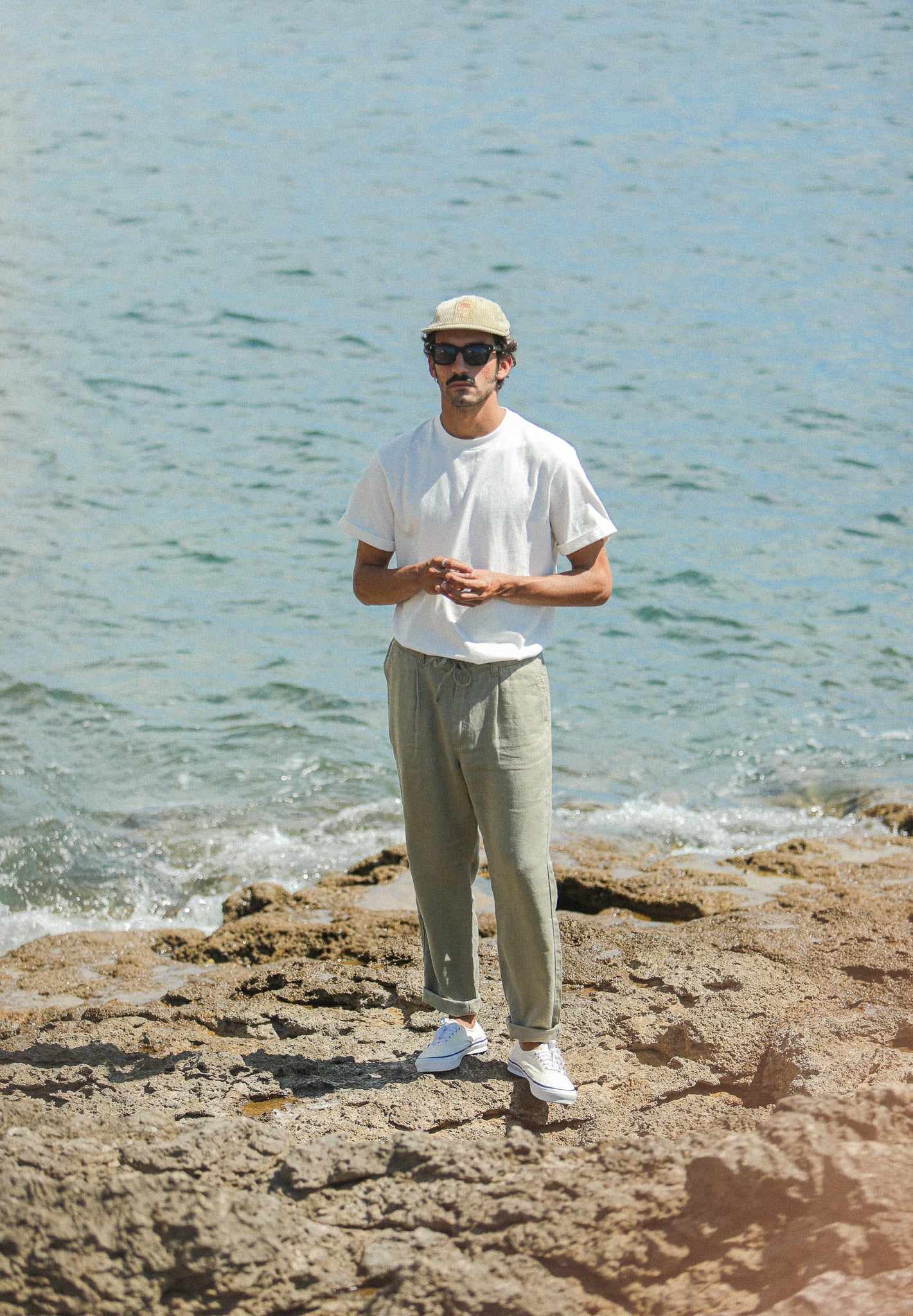 City Pant Lin Gray Green