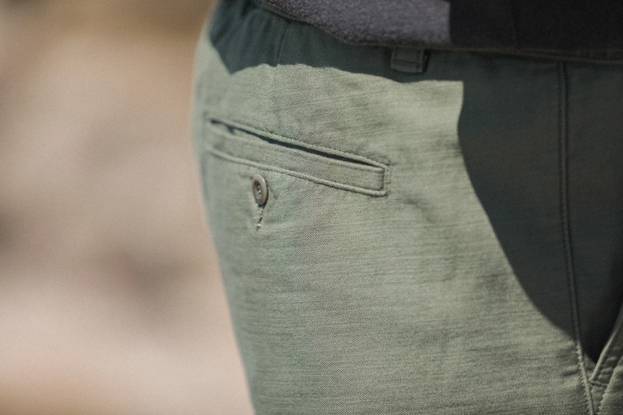 City Pant Japanese Sateen Khaki - Image 9
