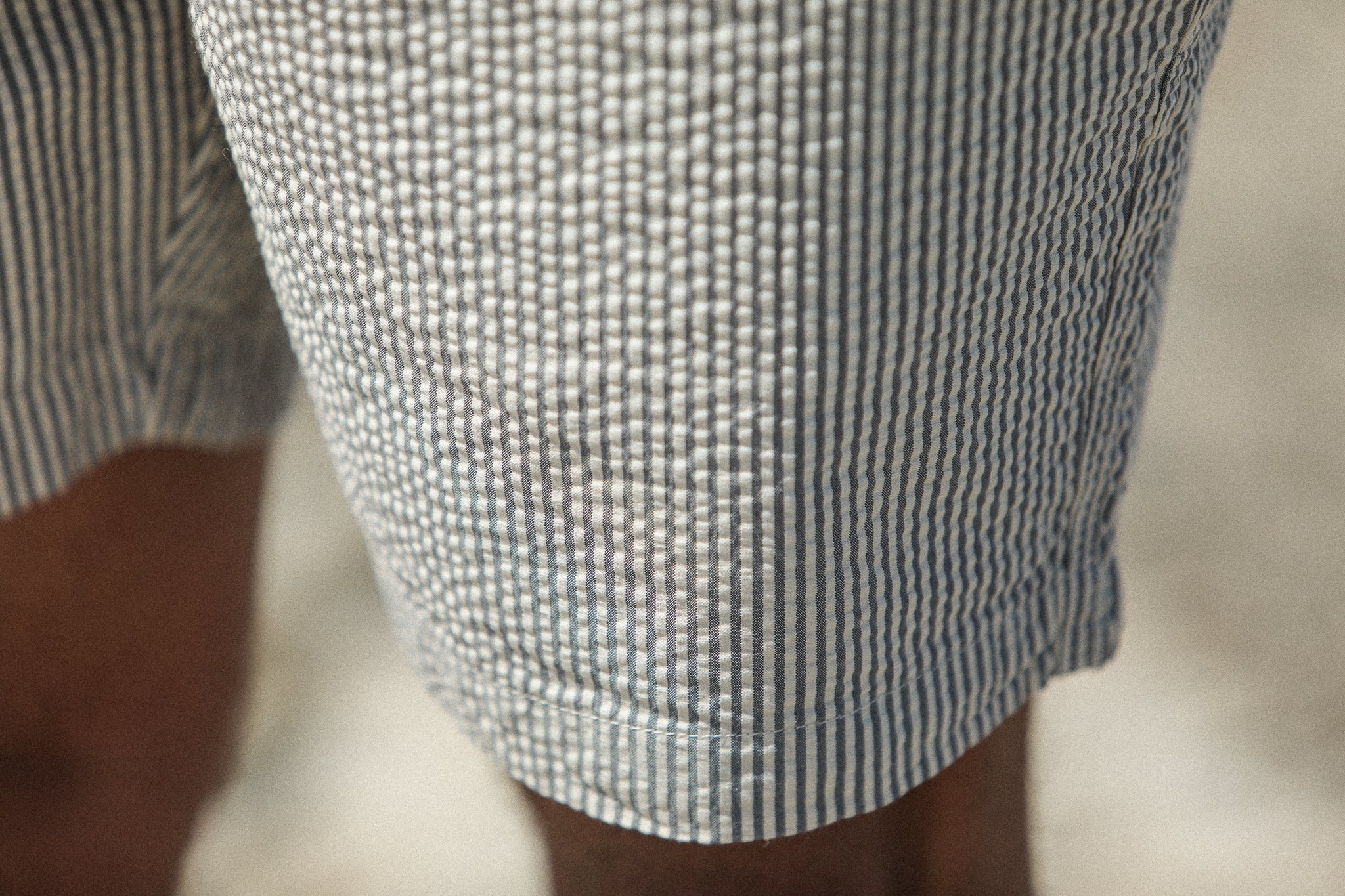City Short - Seersucker Bleu Creme - Image 6