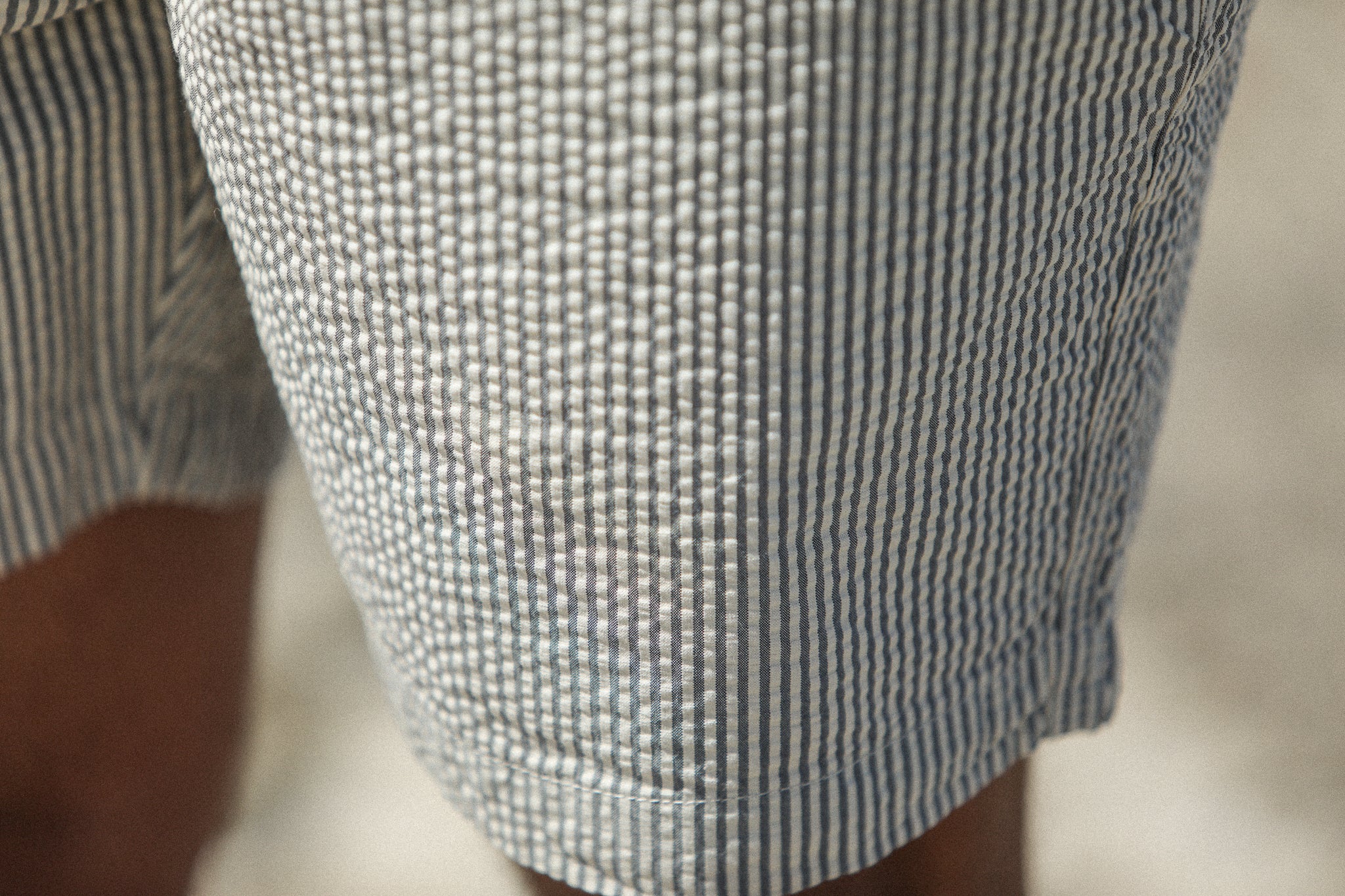 City Short - Seersucker Bleu Creme - Image 7