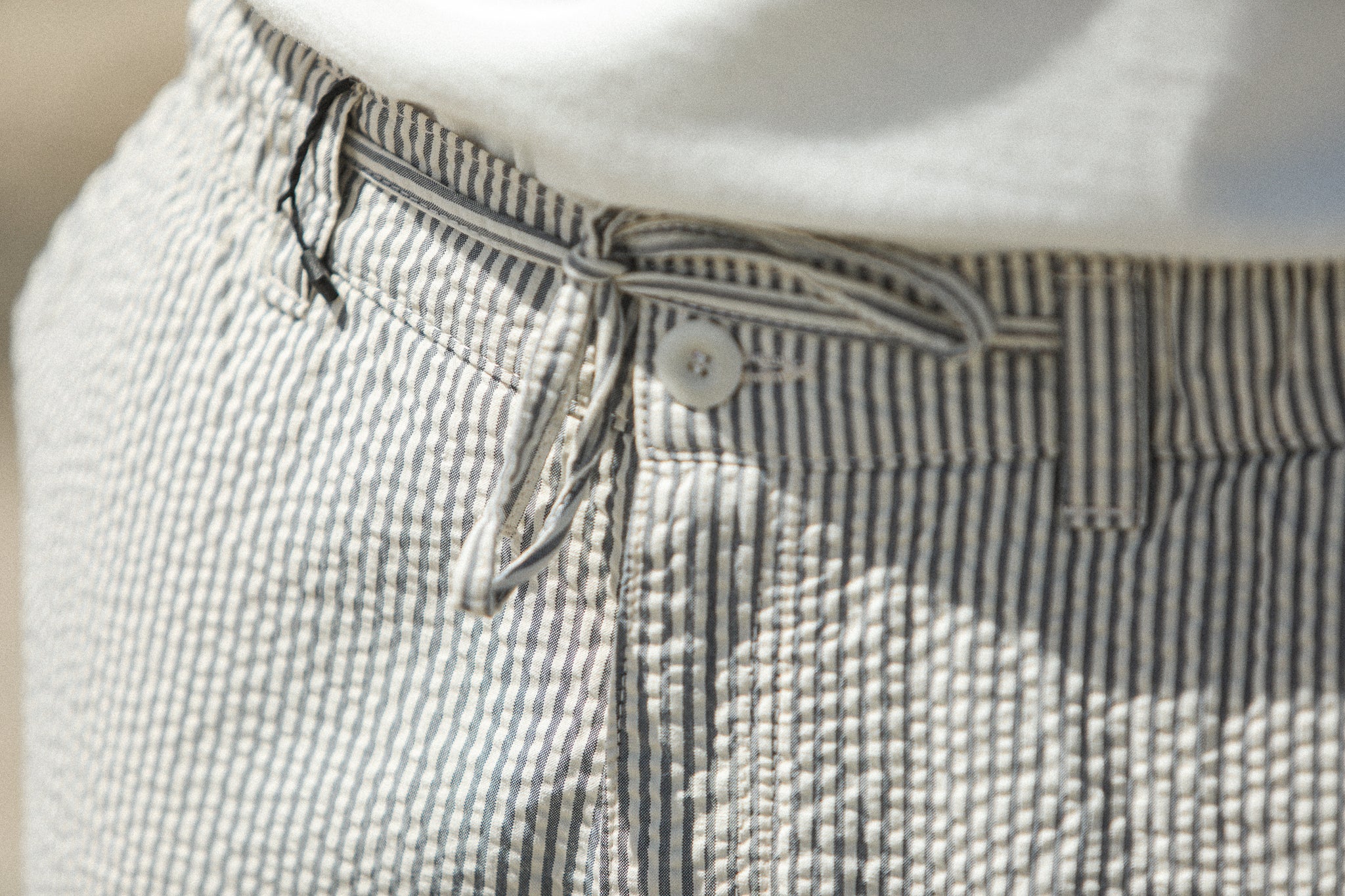 City Short - Seersucker Bleu Creme - Image 8