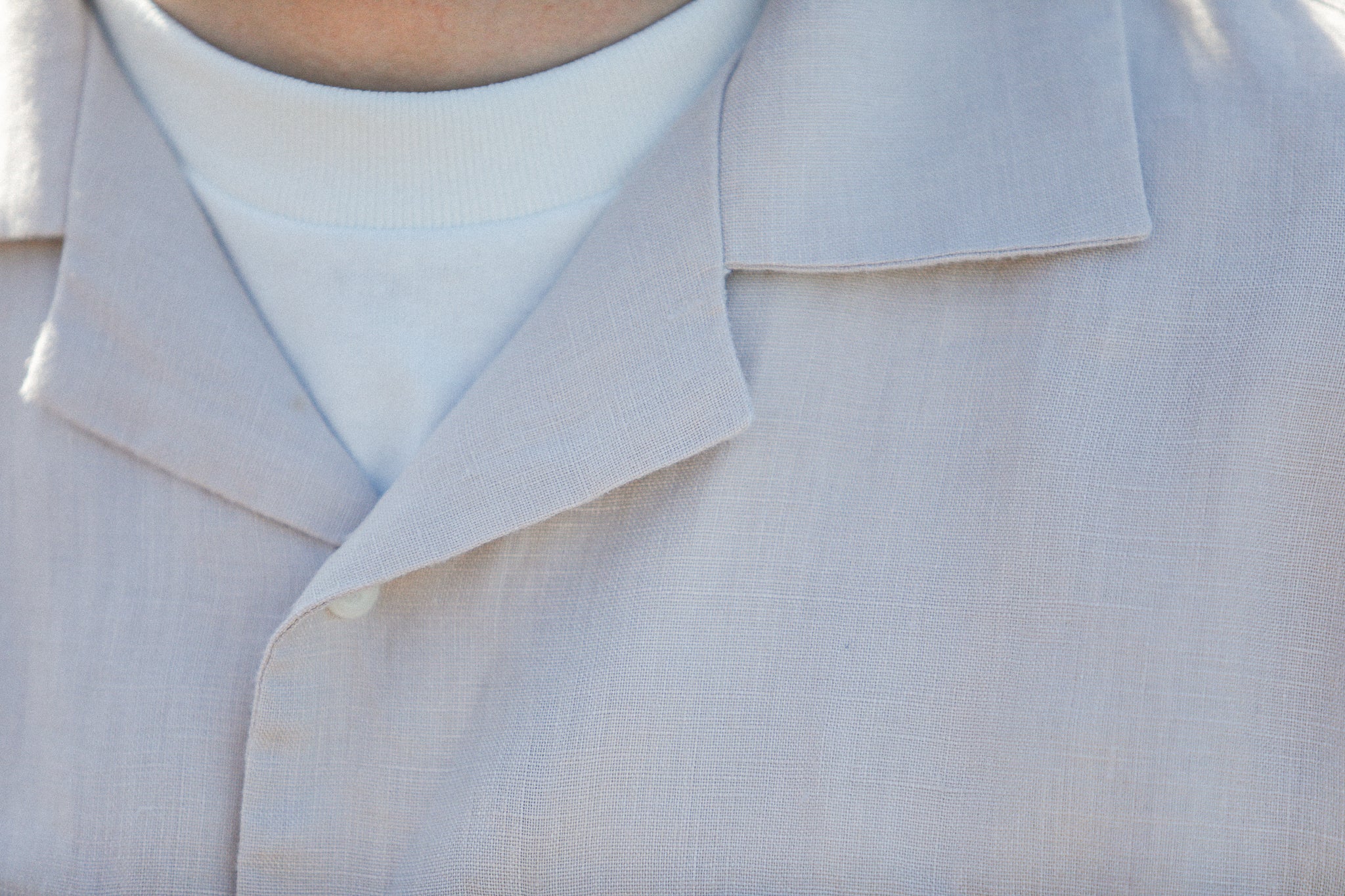 Military Camp Collar Lin Crème - Image 7