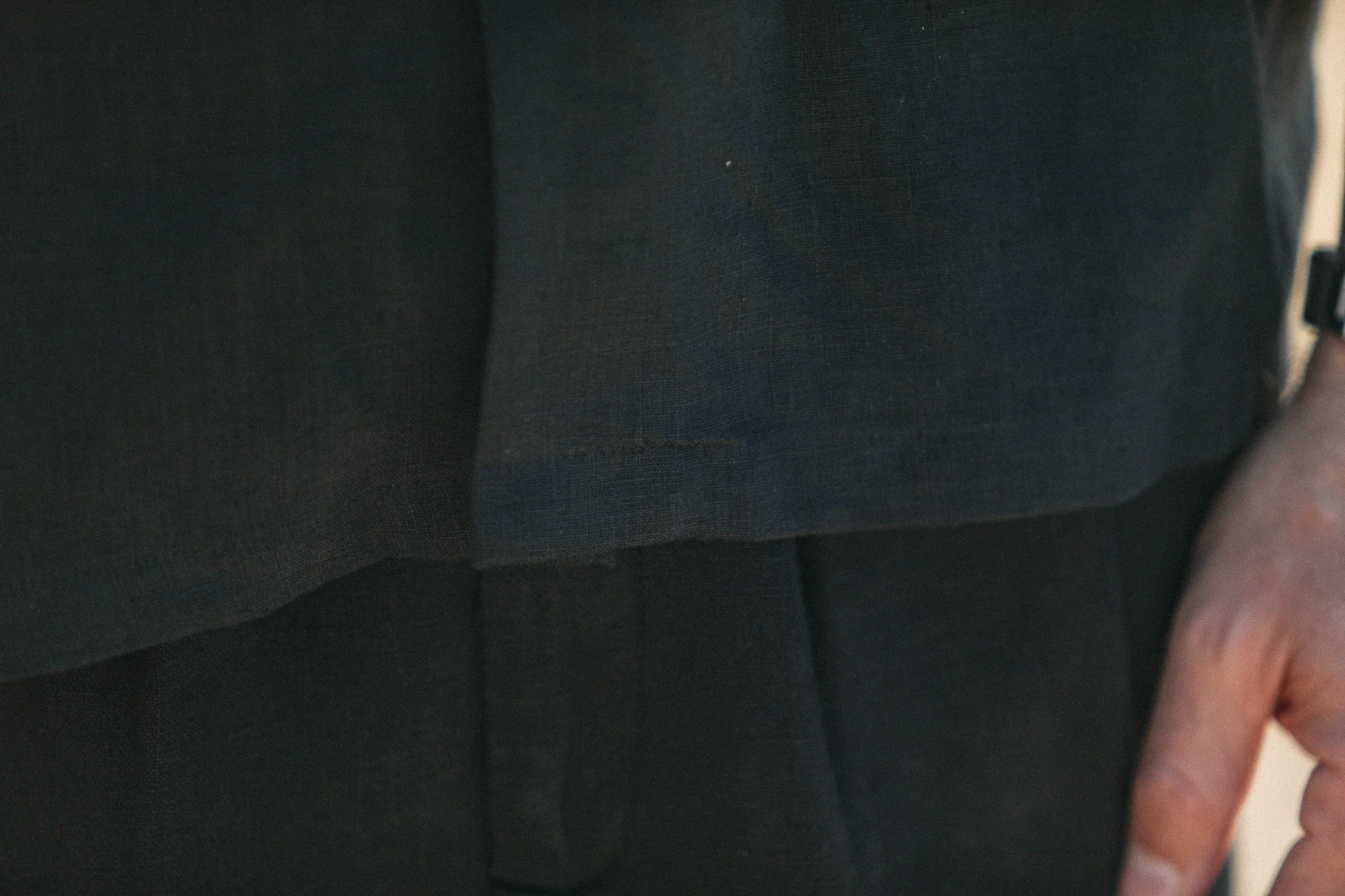 Military Camp Collar Lin Noir - Image 5