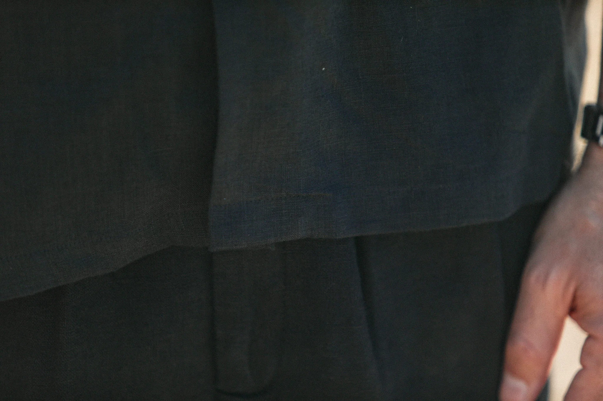 Military Camp Collar Lin Noir - Image 8
