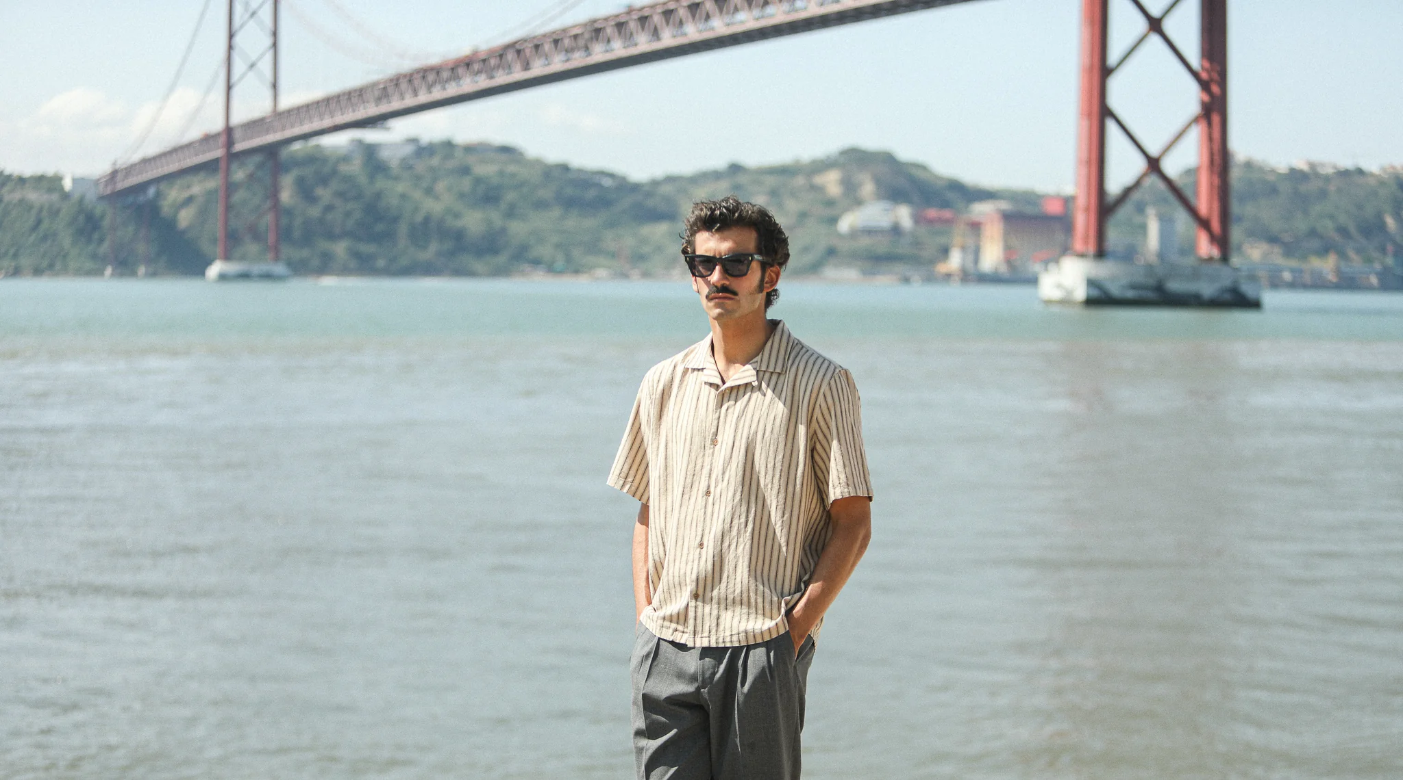 Modern Camp Collar Japanese Linen Beige - Image 11