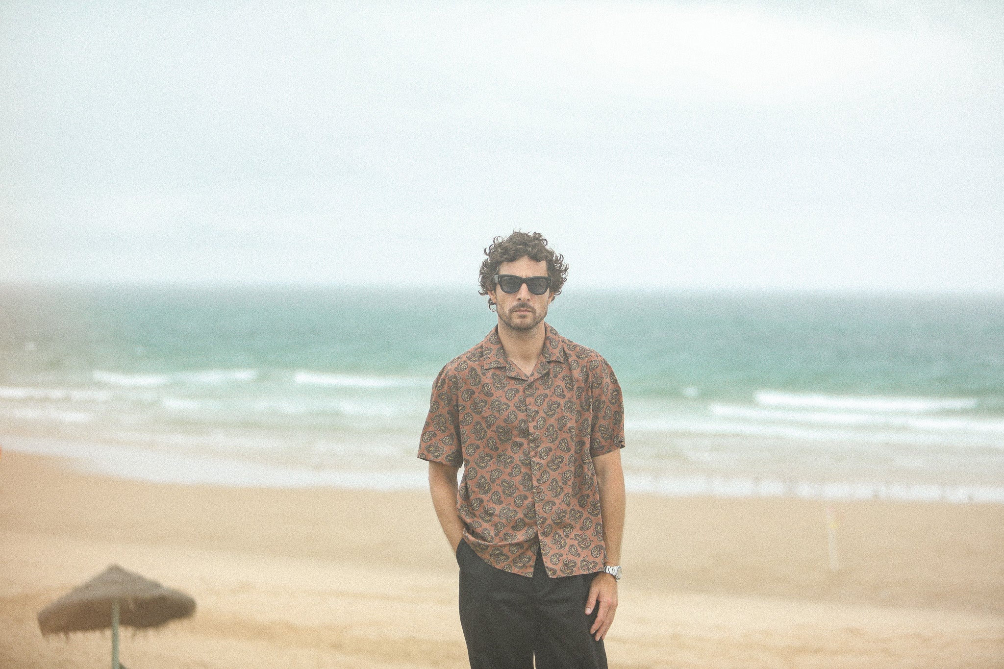 Modern Camp Collar Japanese Paisley Pink - Image 3