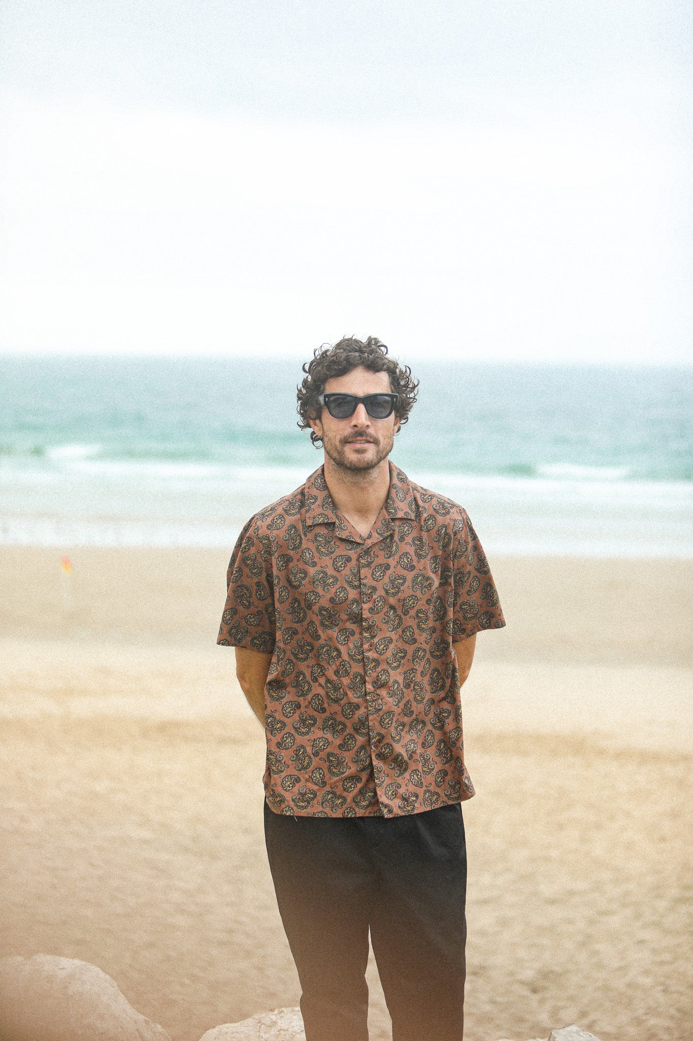 Modern Camp Collar Japanese Paisley Pink - Image 4