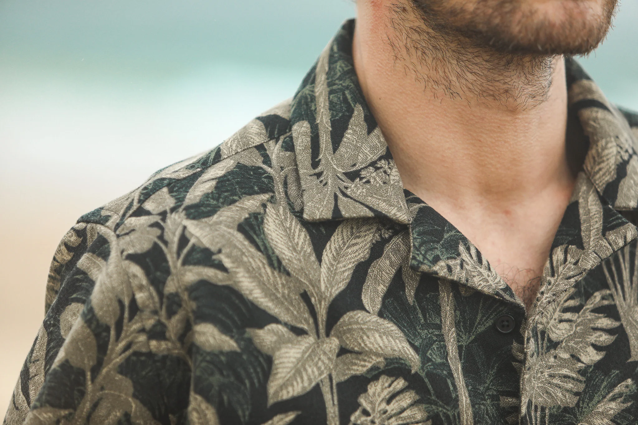 Modern Camp Collar Japanese Tropical Black - Image 5
