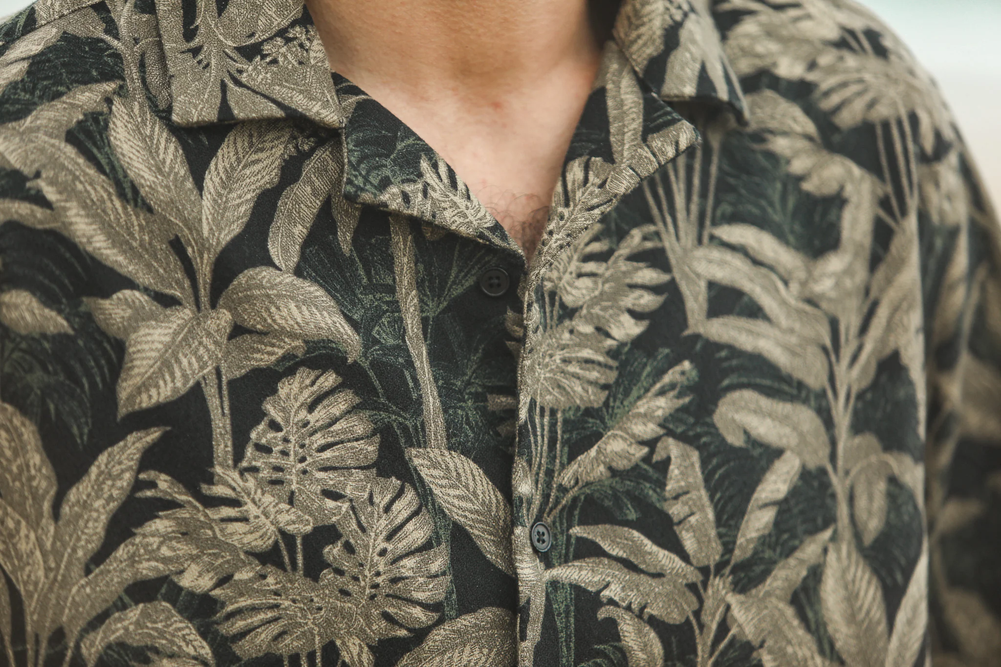 Modern Camp Collar Japanese Tropical Black - Image 6