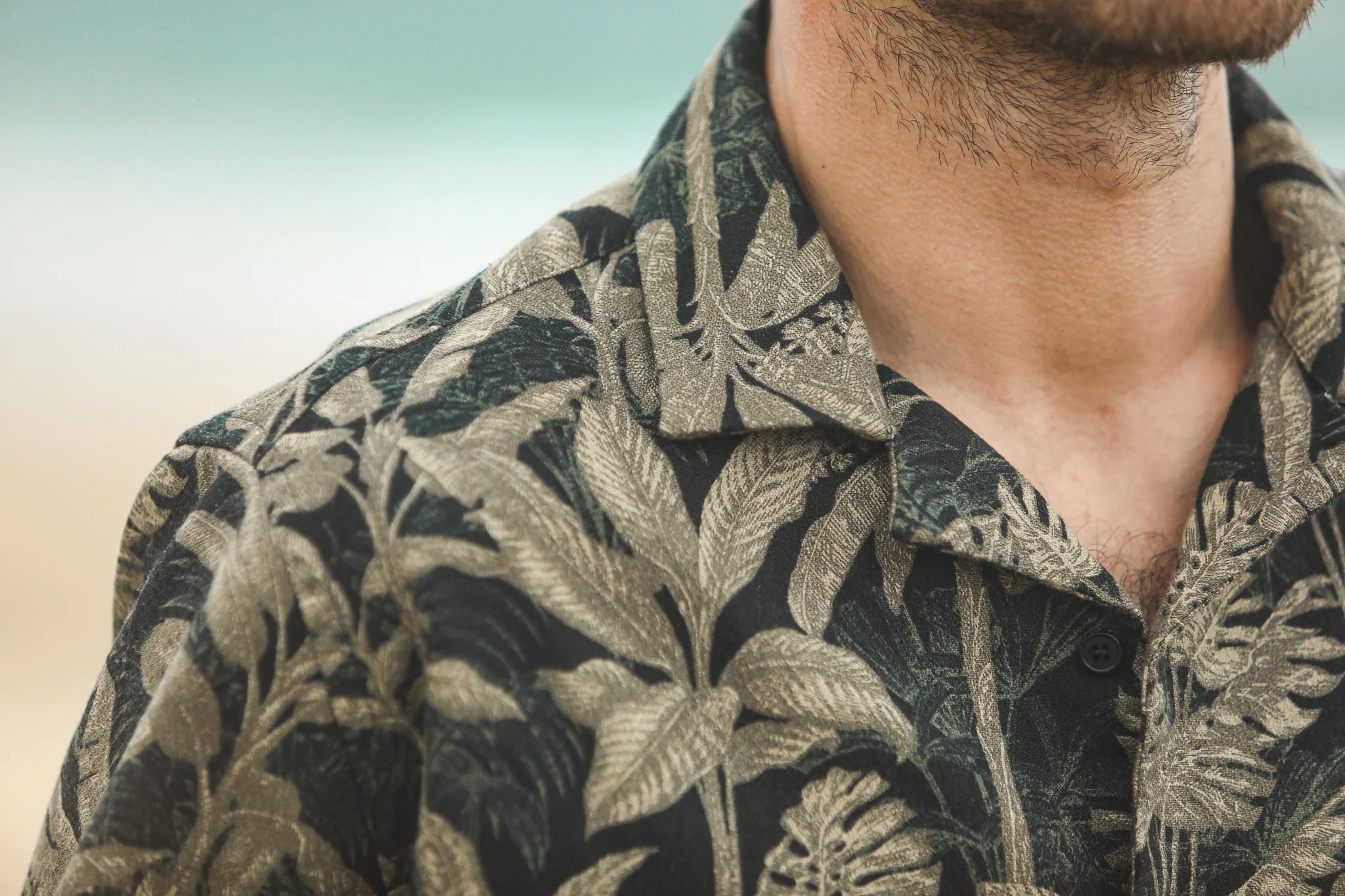 Modern Camp Collar Japanese Tropical Black - Image 8