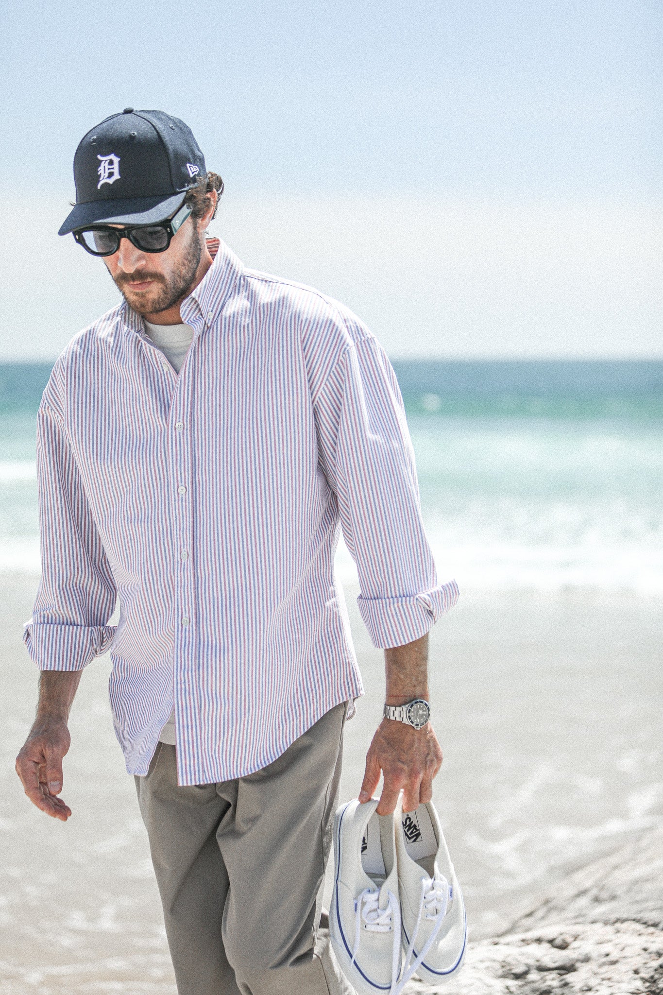Chemise Oxford Stripes Red-Blue - Modern Fit - Image 4