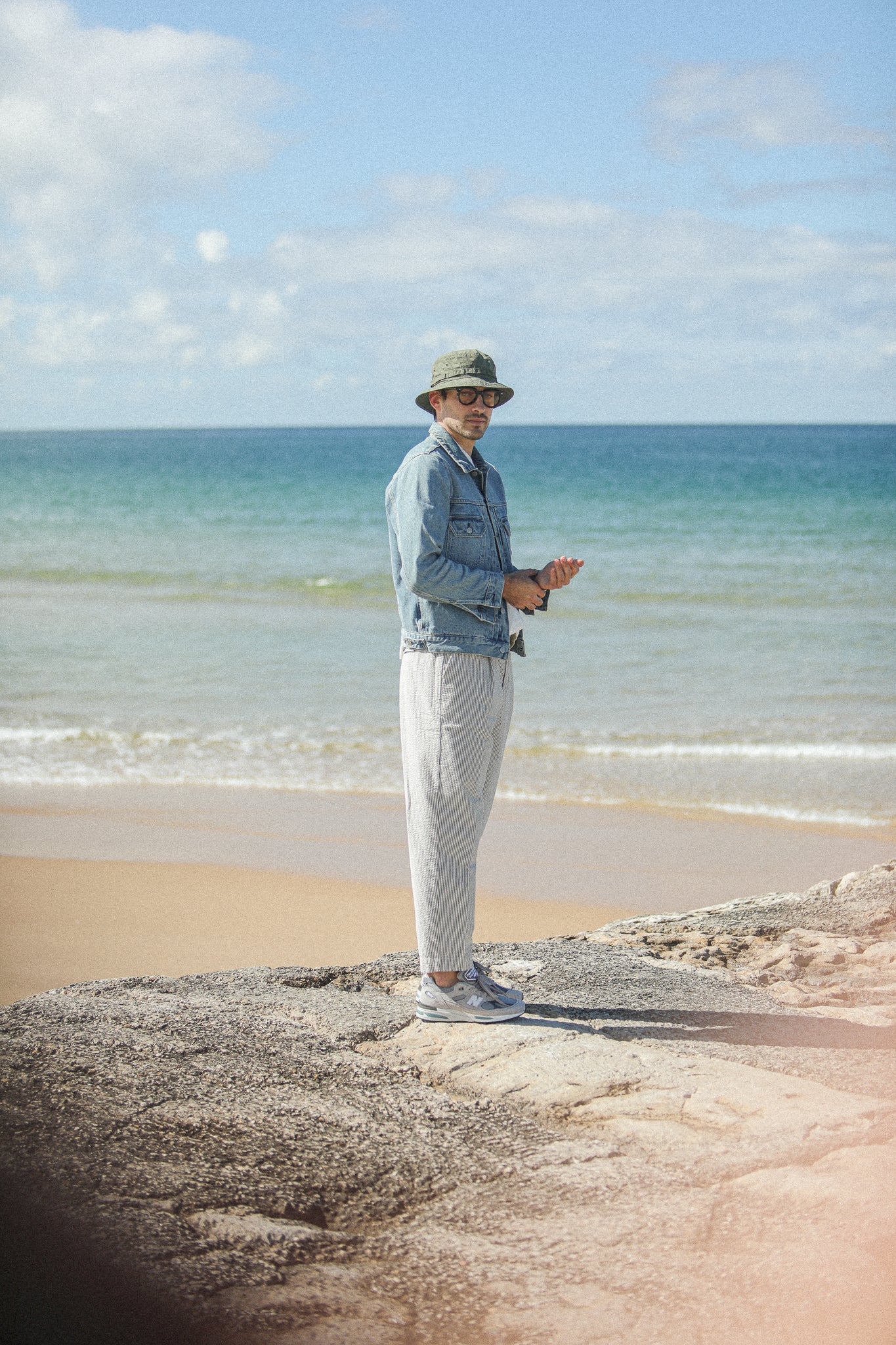 Chino Militaire Seersucker Crème - Comfort Fit - Image 4