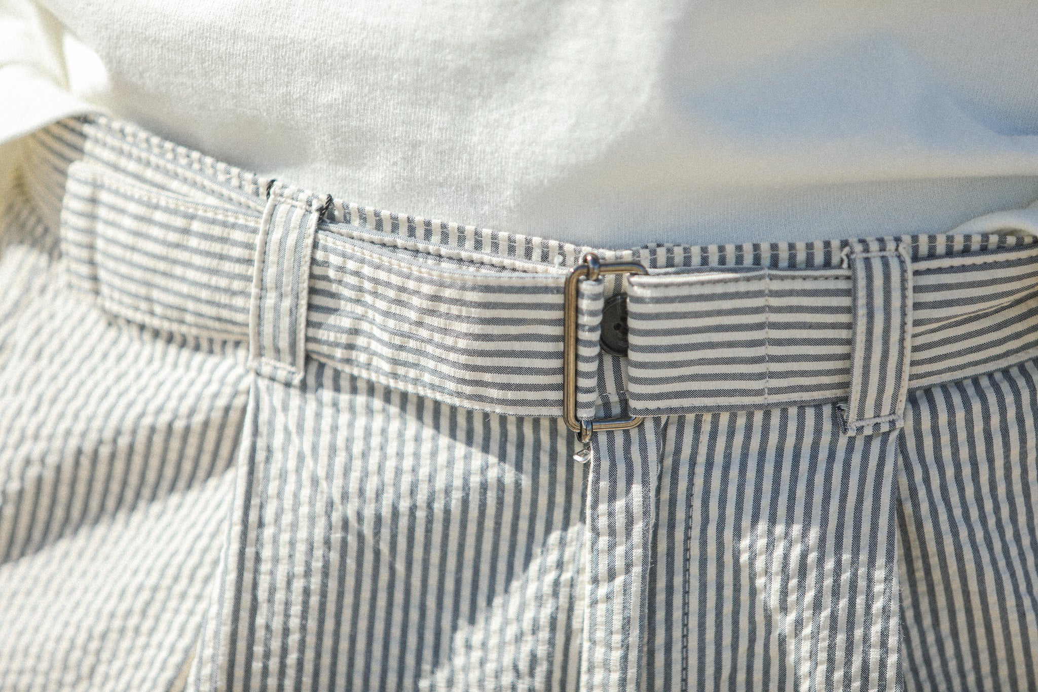 Chino Militaire Seersucker Crème - Comfort Fit - Image 5