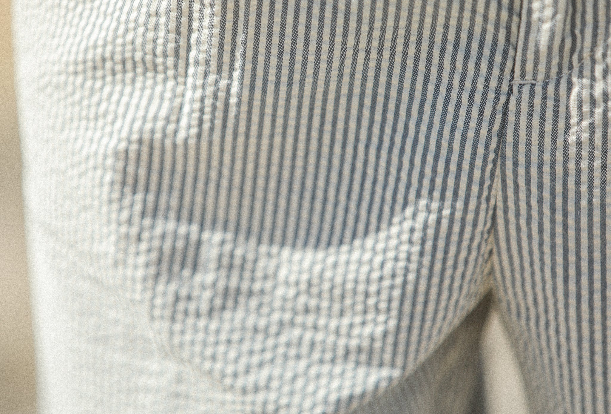 Chino Militaire Seersucker Crème - Comfort Fit - Image 7